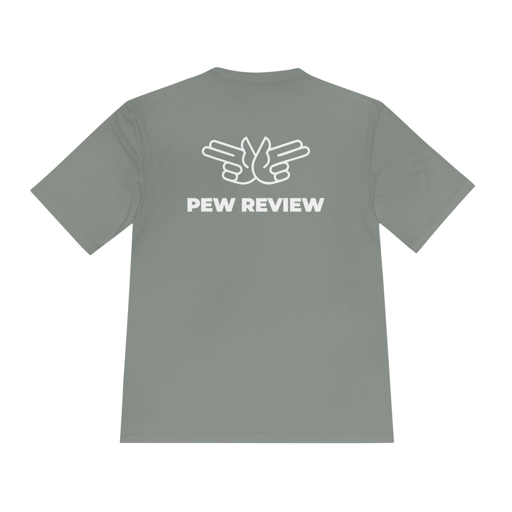 !stPointofPew/Pew Review Moisture-Wicking Tee — “Stay Armed Stay Blessed” Graphic