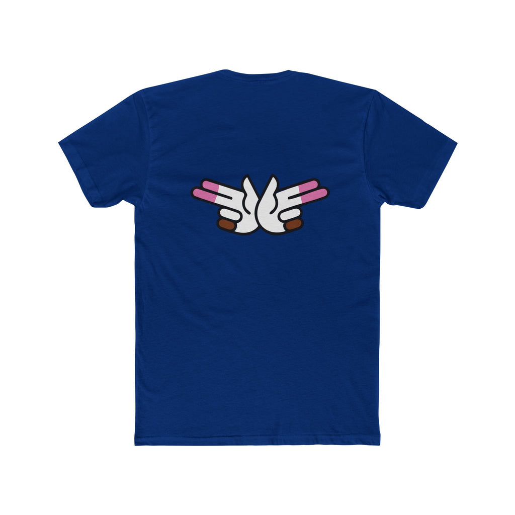 Peace Dove Graphic Tee — Retro Hands Holding Pink Candies