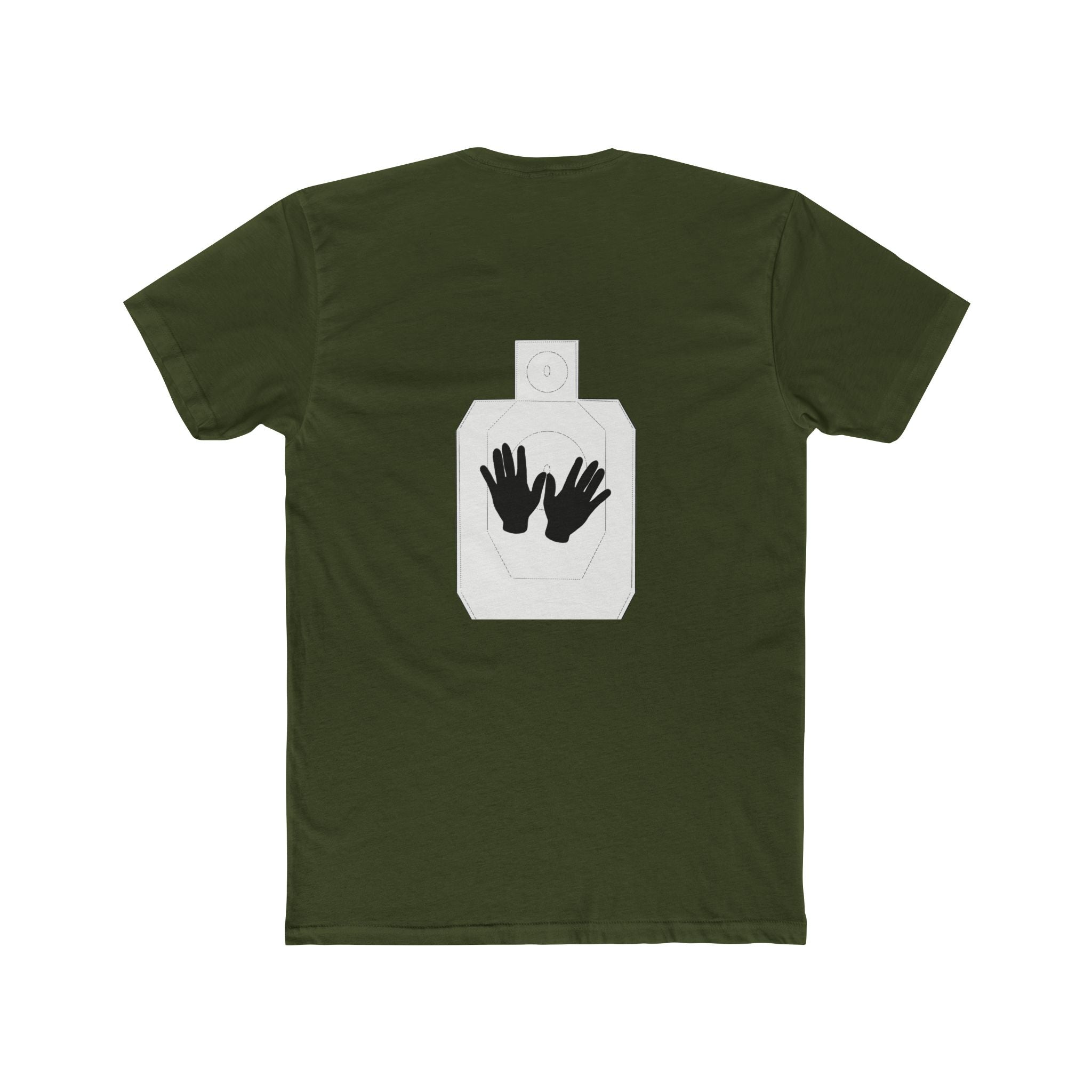Just Shoot It text tee | Target Silhouette Hands back print T‑Shirt