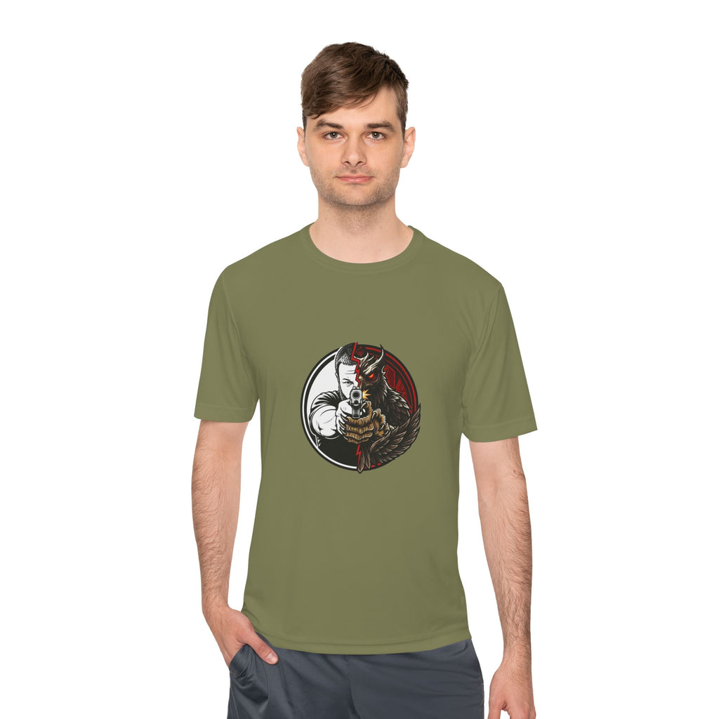 Pew Review Target Shooter Graphic Tee — Skull Gunslinger Design