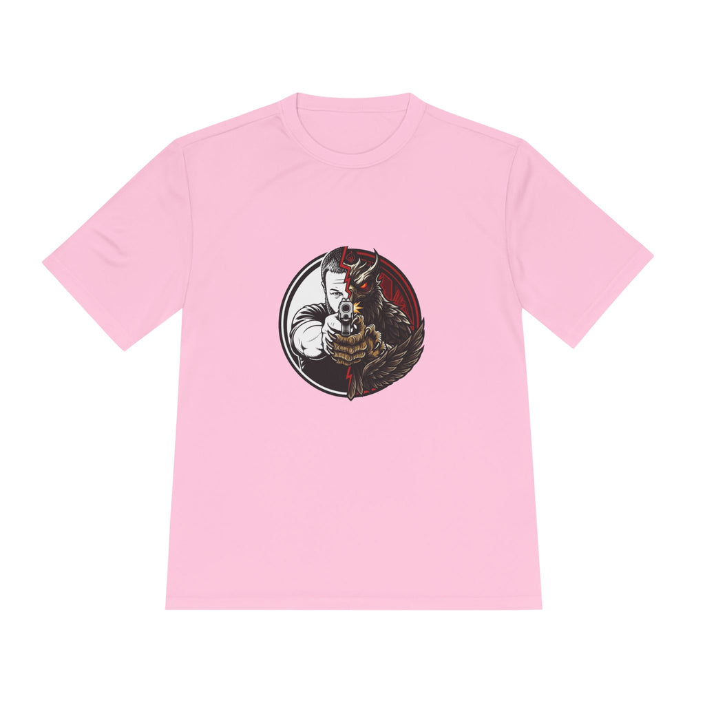 Pew Review Target Shooter Graphic Tee — Skull Gunslinger Design