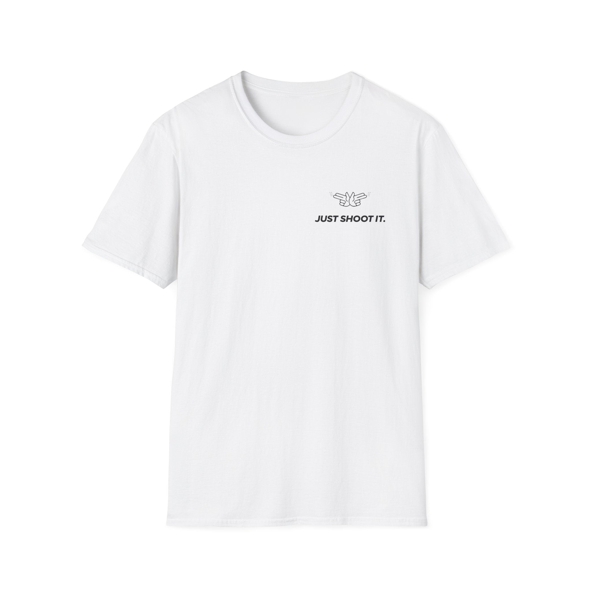 Just Shoot It T-Shirt | Minimal Typography Photography Tee