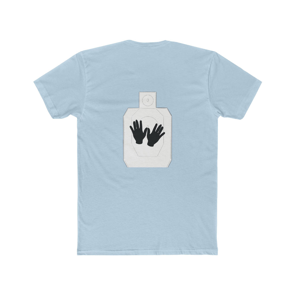 Just Shoot It text tee | Target Silhouette Hands back print T‑Shirt
