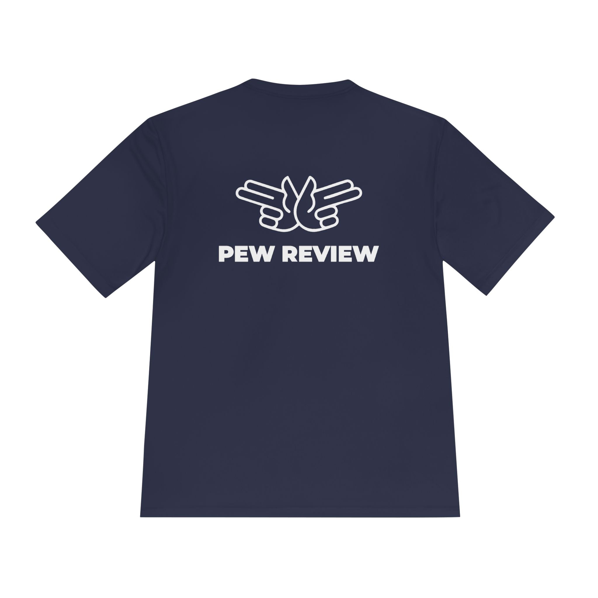 Pew Review Target Shooter Graphic Tee — Skull Gunslinger Design