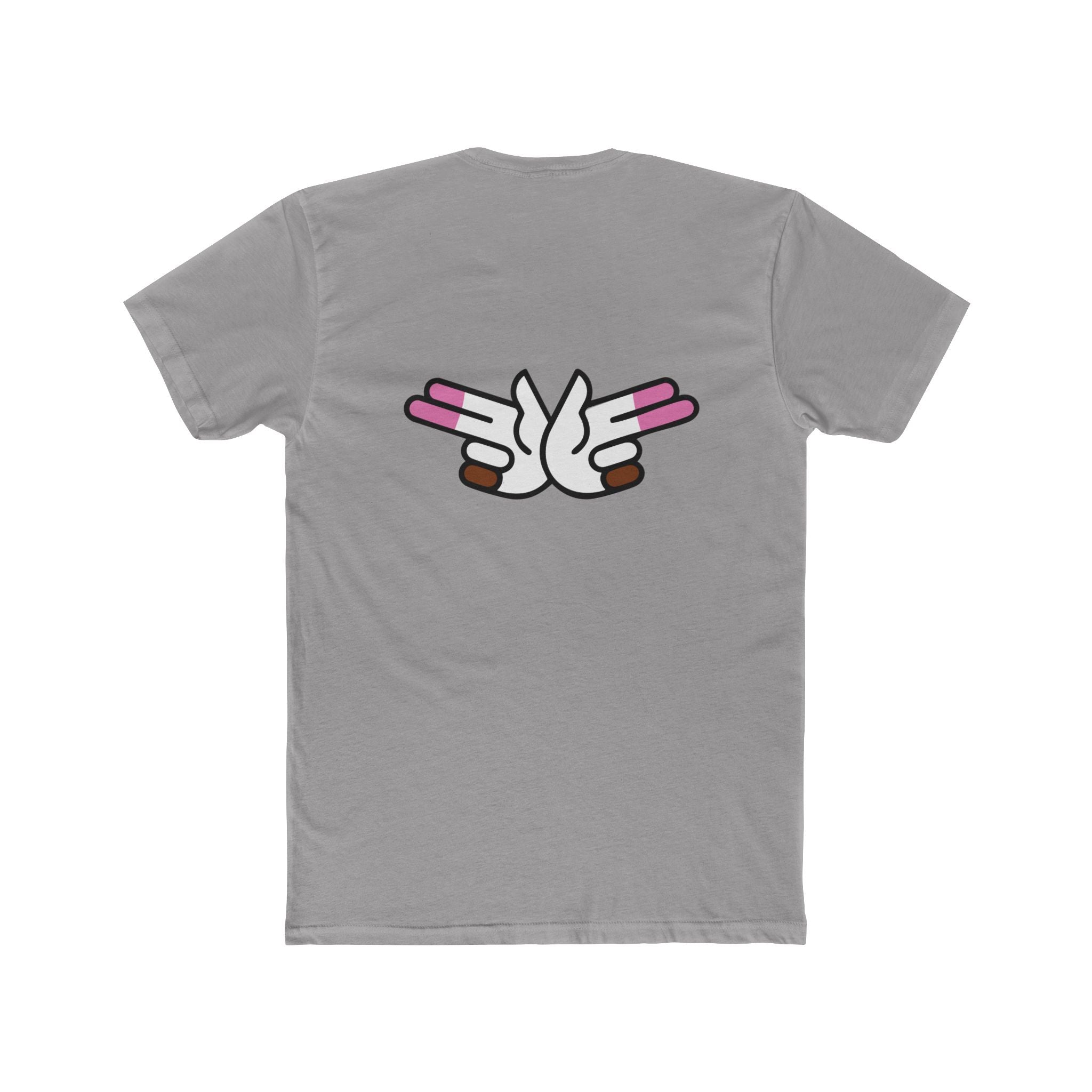Peace Dove Graphic Tee — Retro Hands Holding Pink Candies