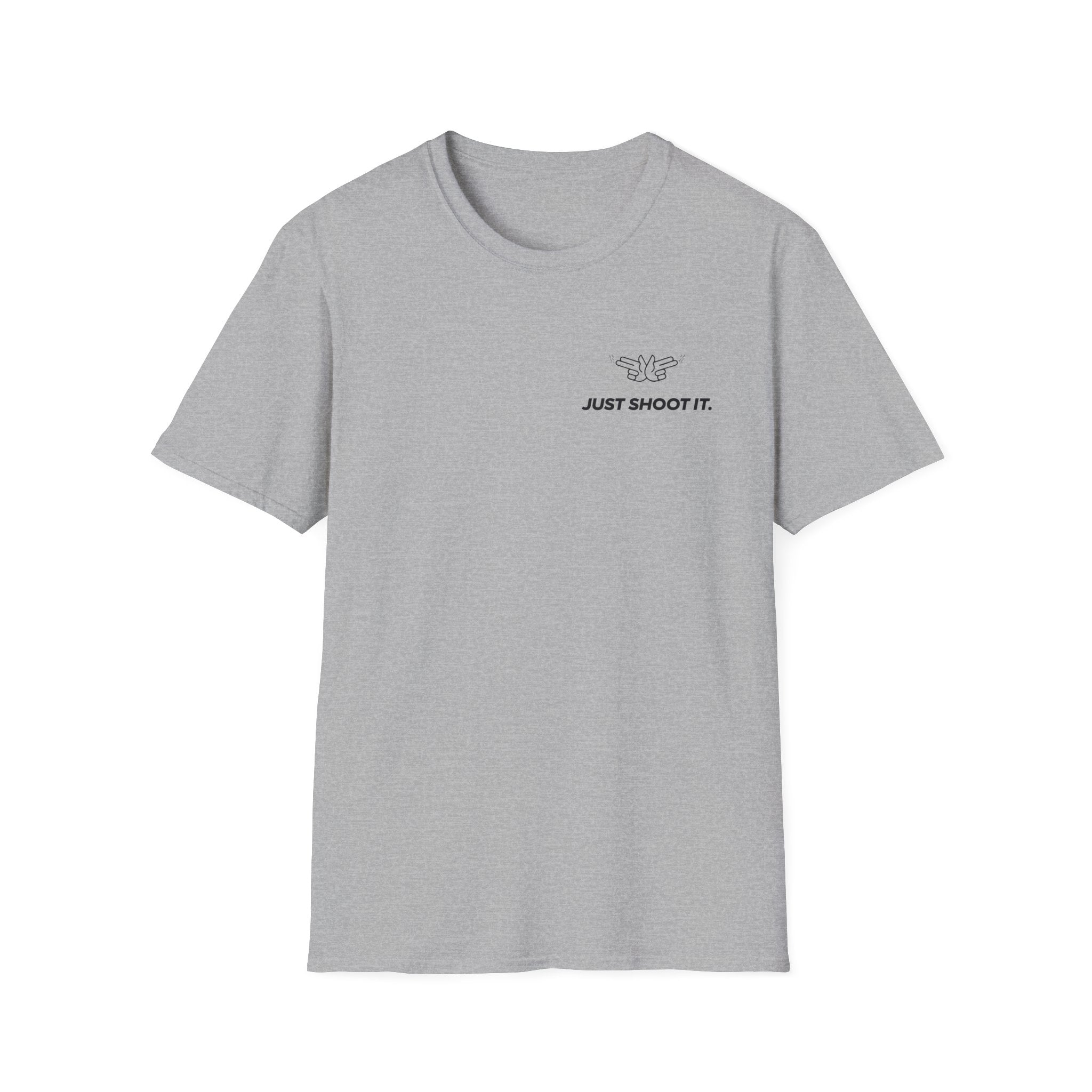 Just Shoot It T-Shirt | Minimal Typography Photography Tee