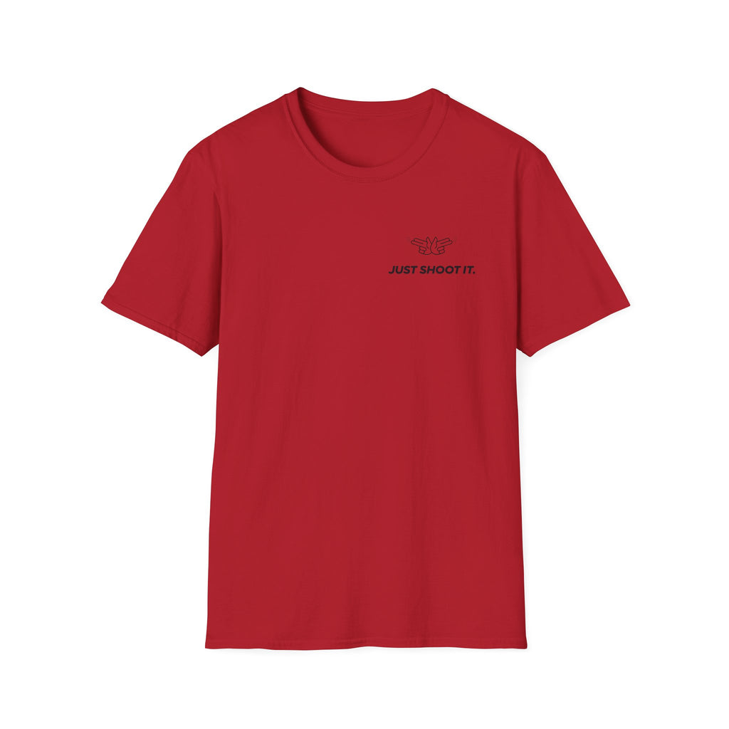 Just Shoot It T-Shirt | Minimal Typography Photography Tee