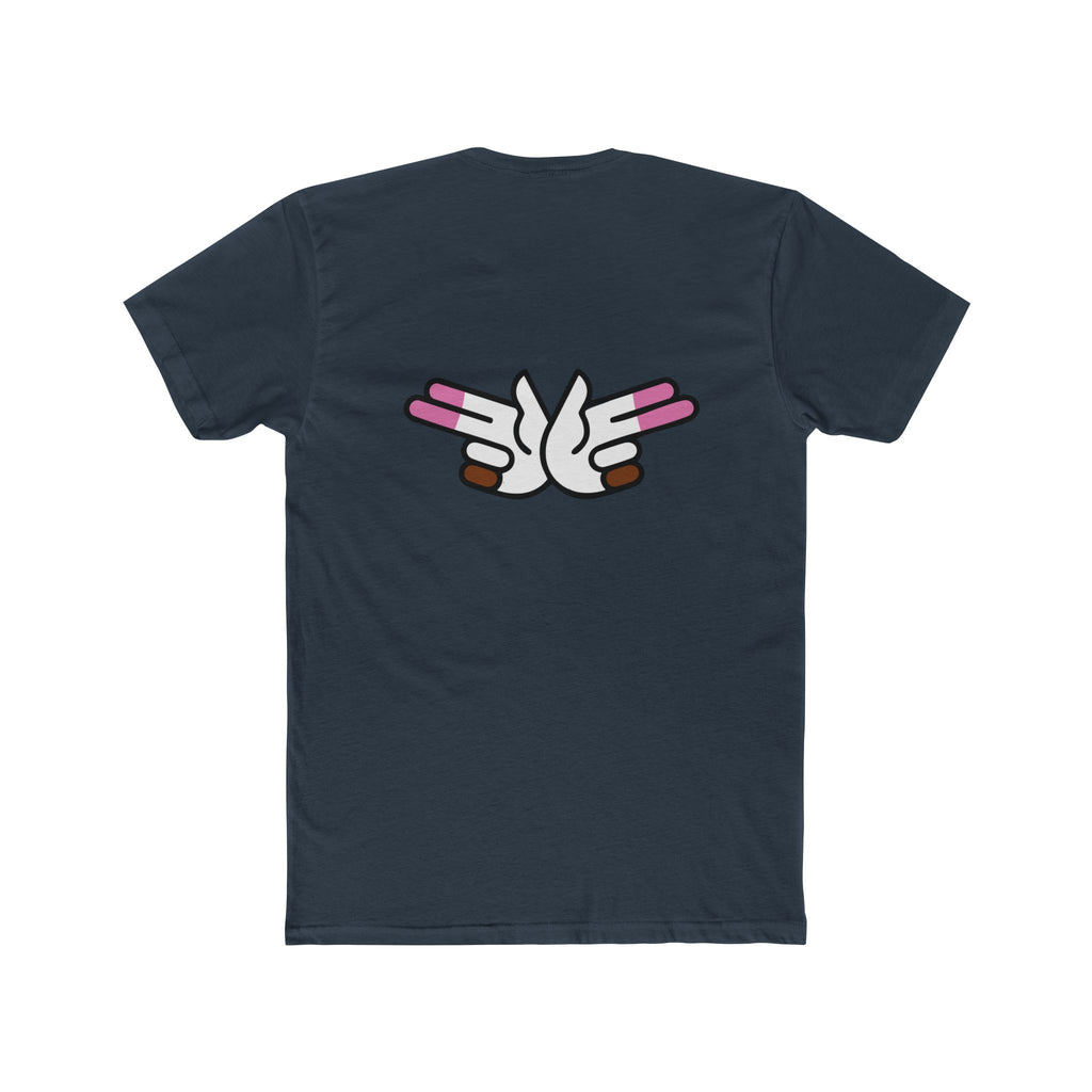 Peace Dove Graphic Tee — Retro Hands Holding Pink Candies