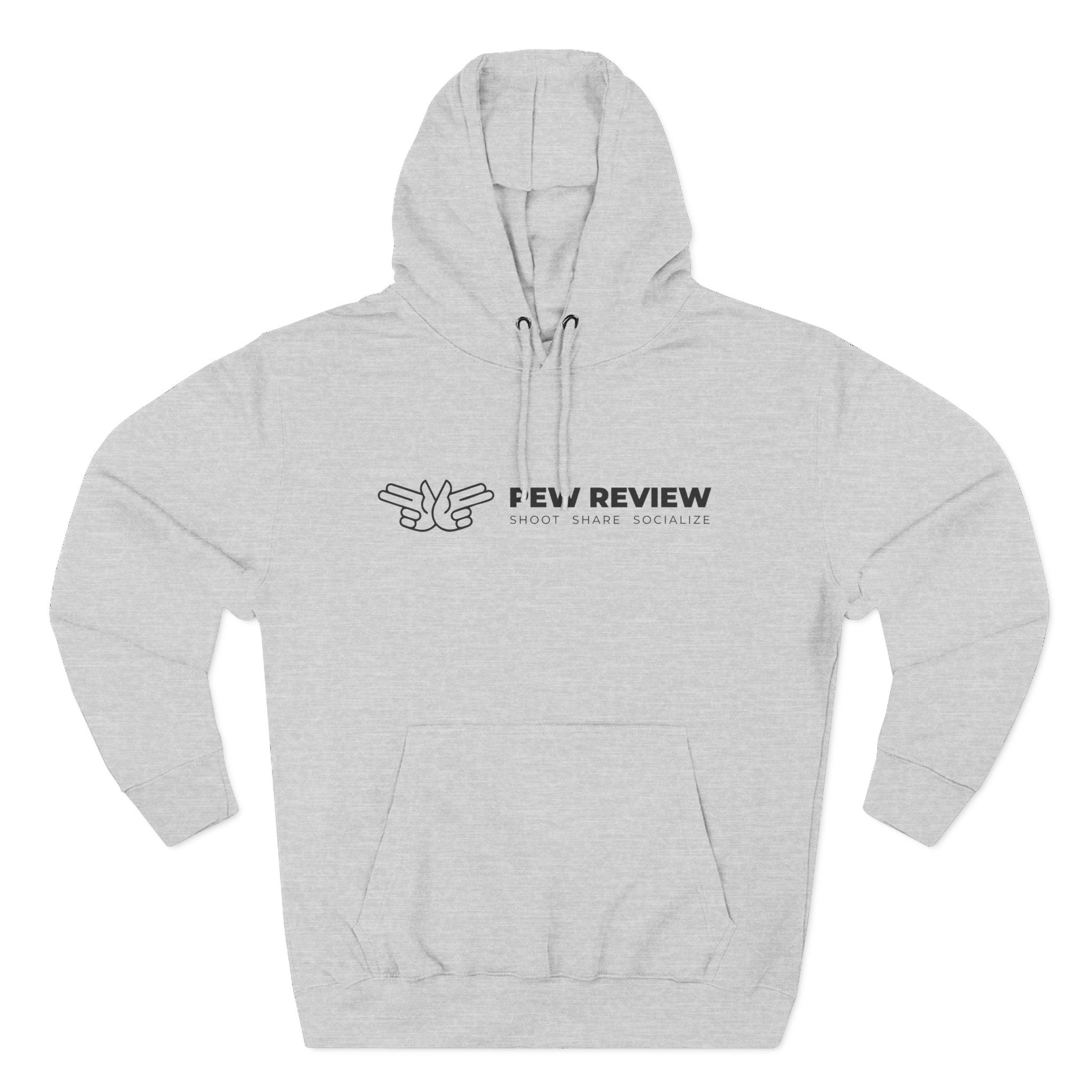 Peace Hand Gesture Hoodie | Minimal Line Art, FEW REVIEW Text