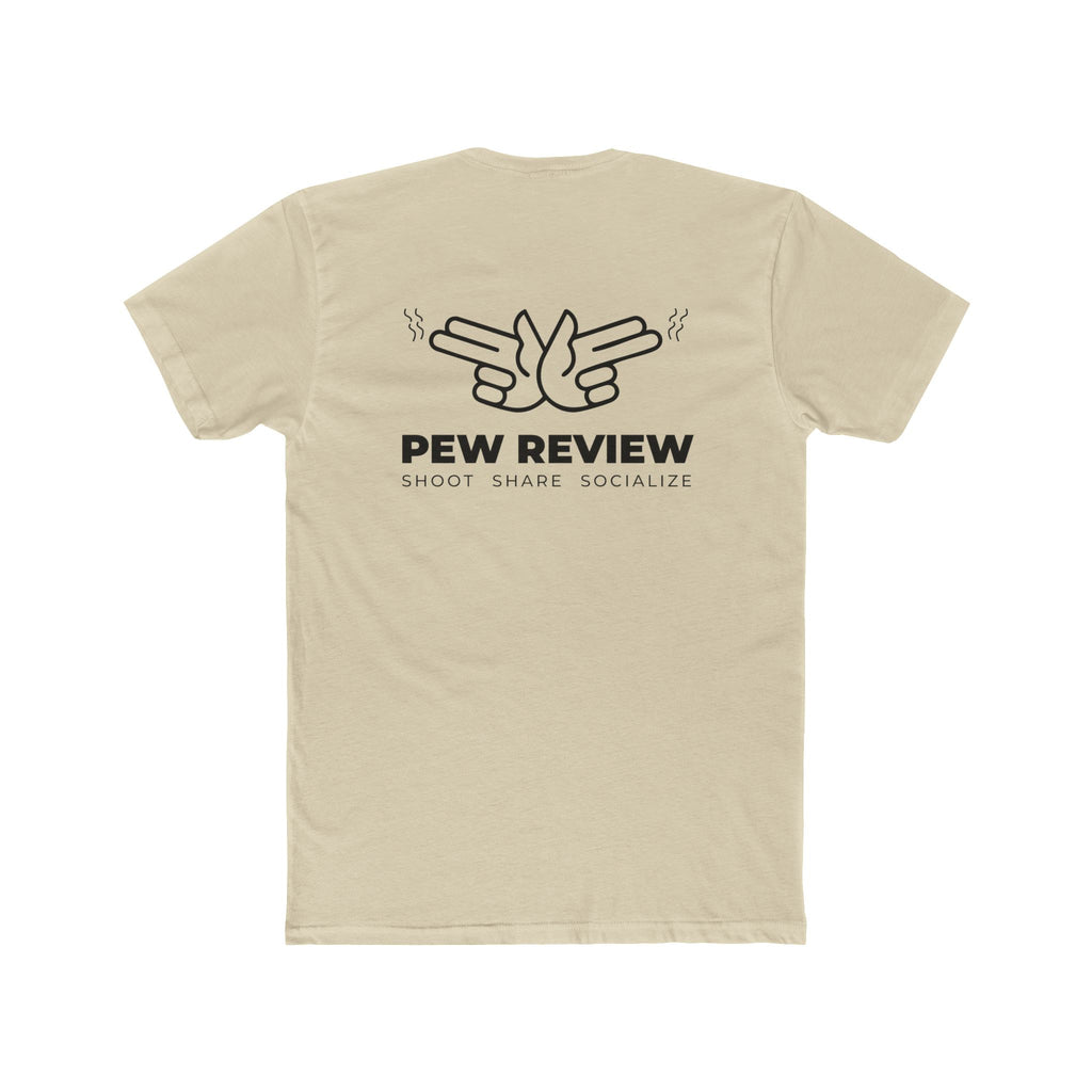 Lowkey Prepared Collab Tee — "Pew Review" Graphic Cotton Crew Shirt