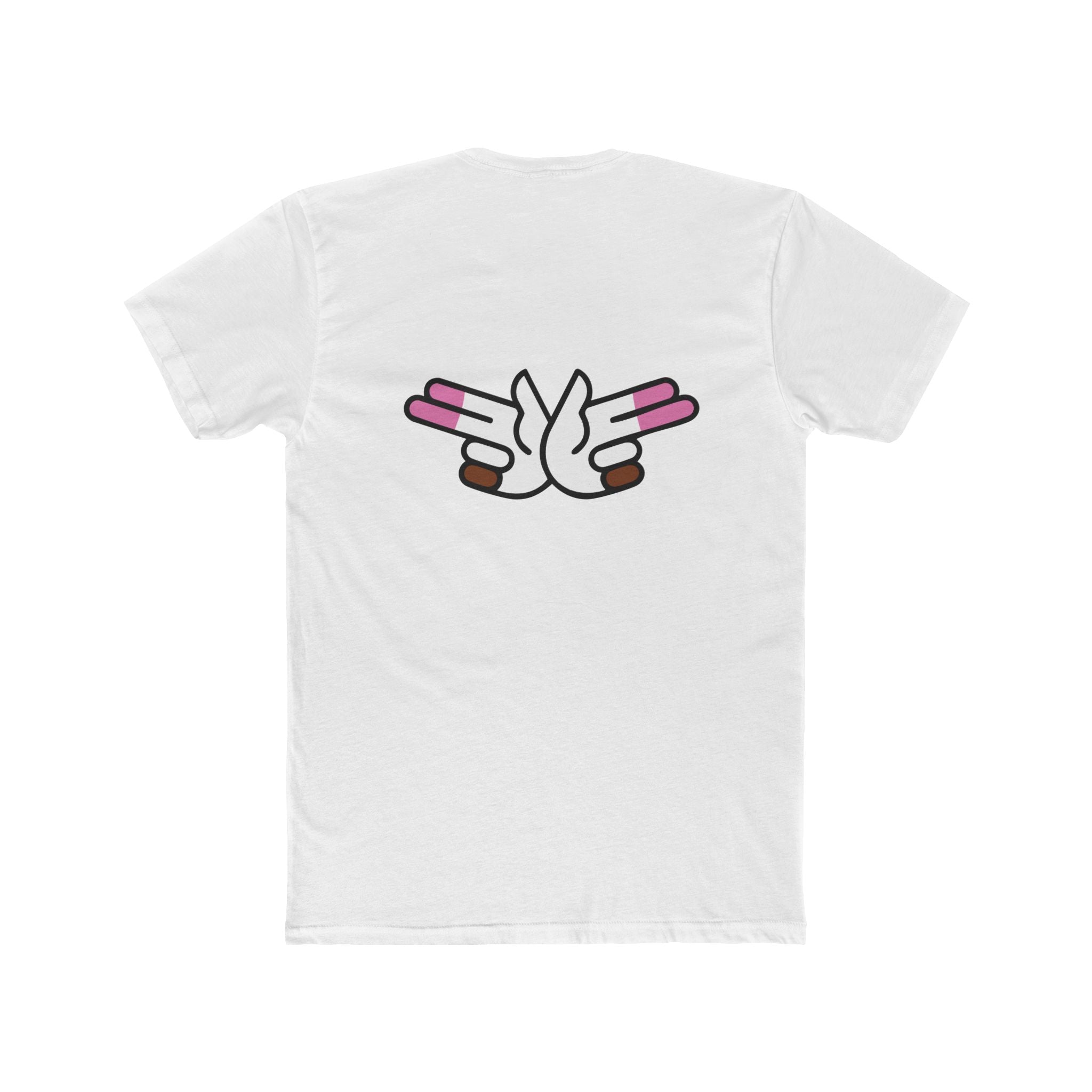 Pew Review shirt | dove hands with pink bullets graphic tee