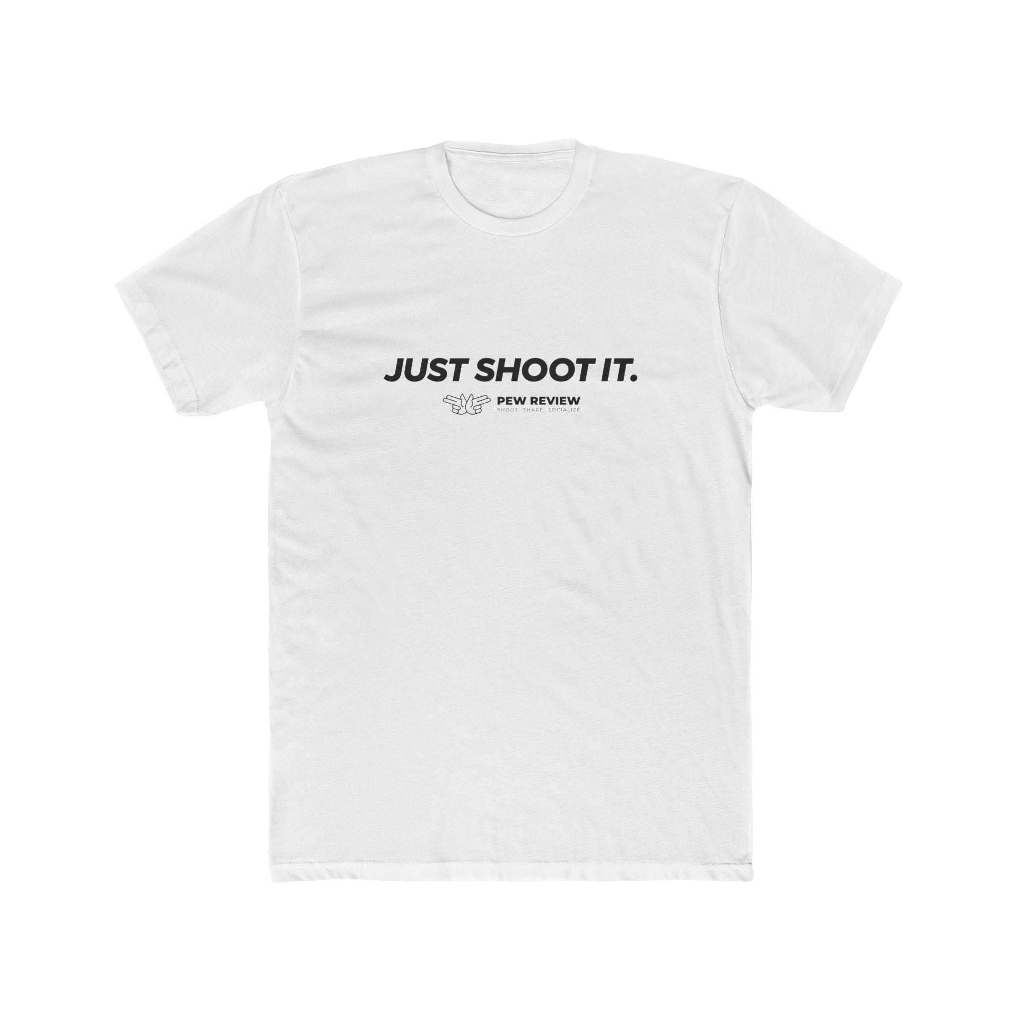 Just Shoot It text tee | Target Silhouette Hands back print T‑Shirt