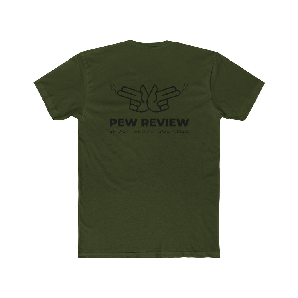 Lowkey Prepared Collab Tee — "Pew Review" Graphic Cotton Crew Shirt