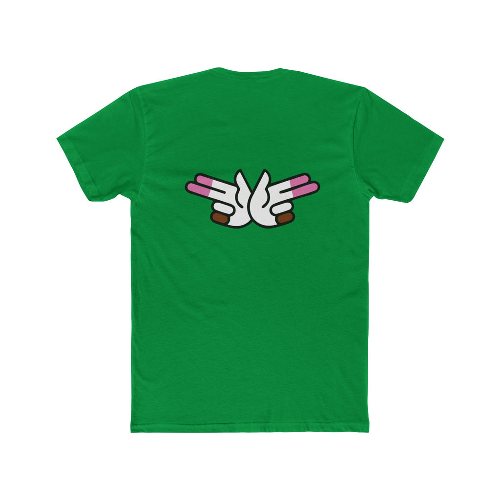 Peace Dove Graphic Tee — Retro Hands Holding Pink Candies