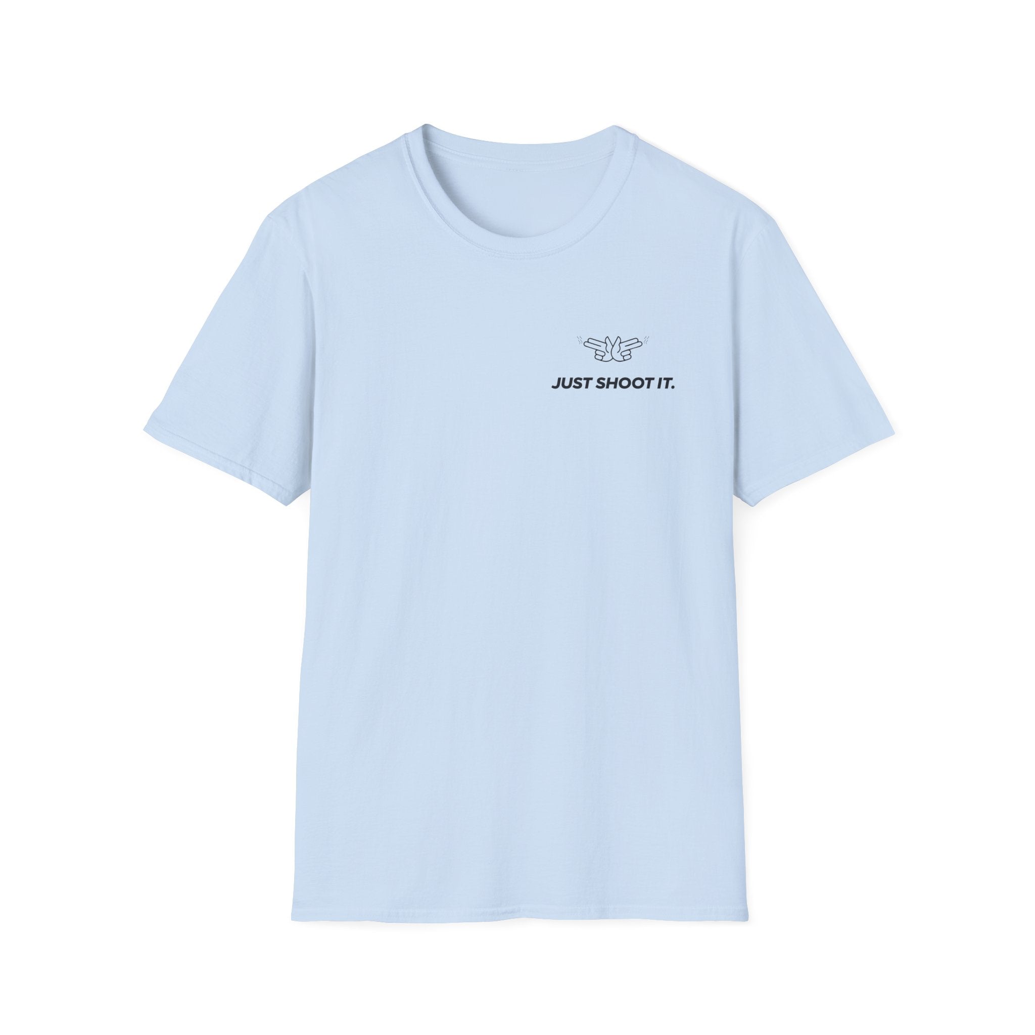 Just Shoot It T-Shirt | Minimal Typography Photography Tee