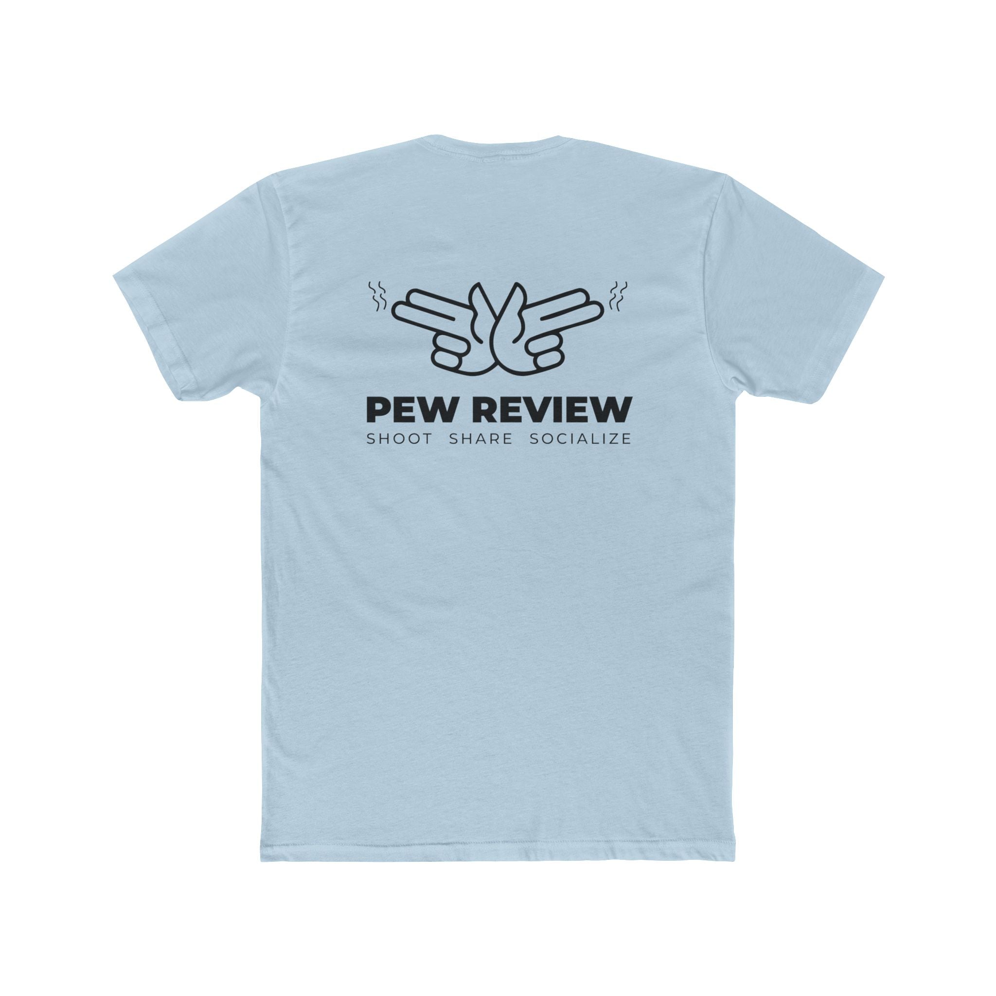 Lowkey Prepared Collab Tee — "Pew Review" Graphic Cotton Crew Shirt