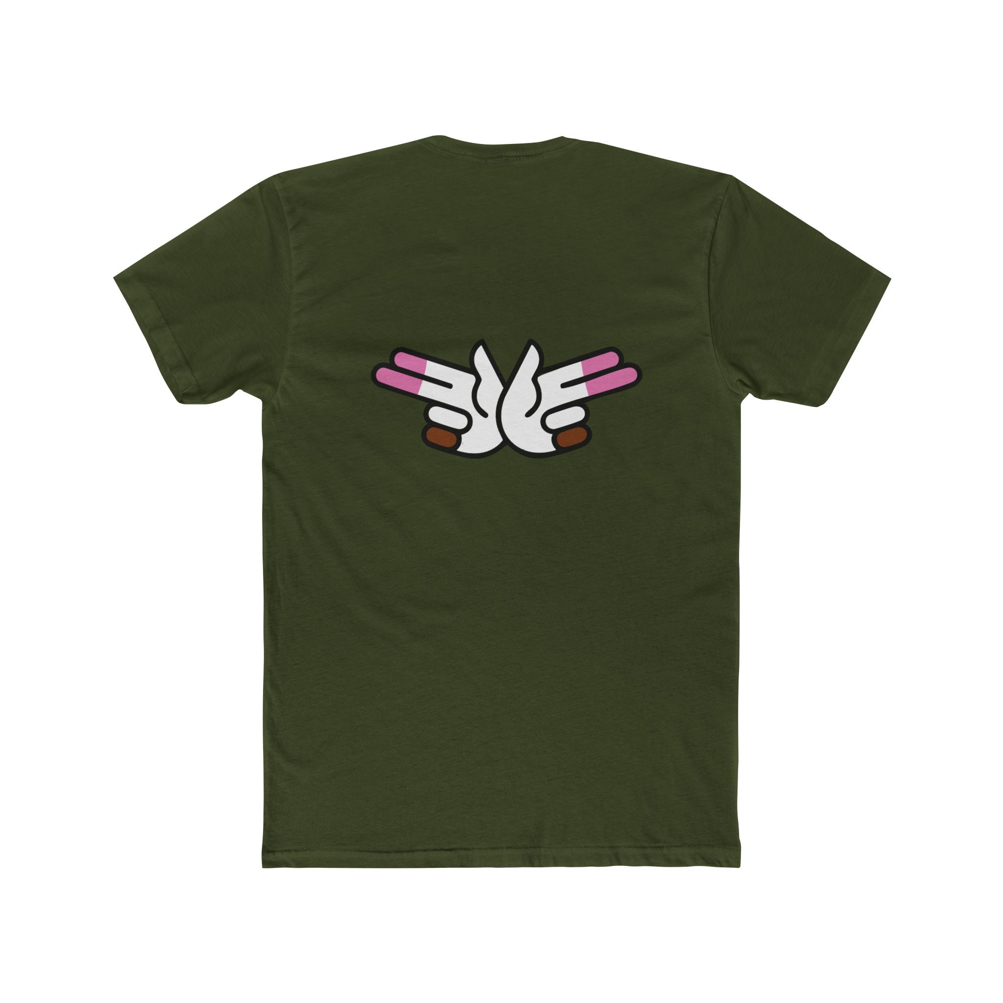 Peace Dove Graphic Tee — Retro Hands Holding Pink Candies