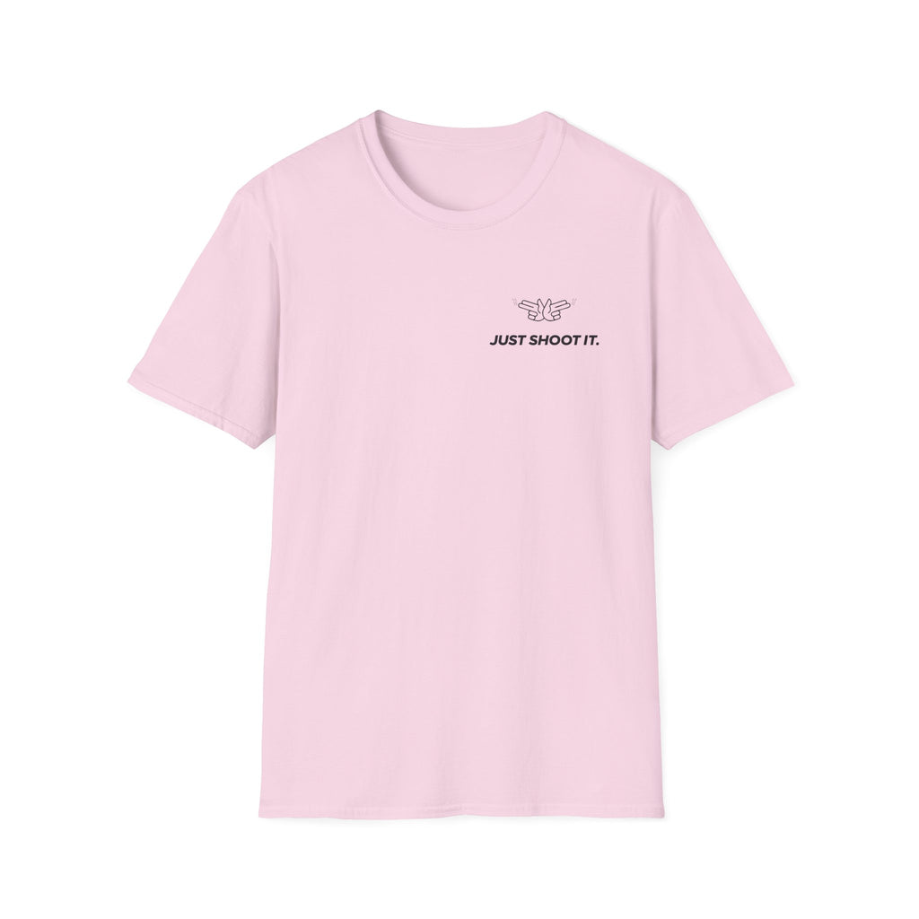 Just Shoot It T-Shirt | Minimal Typography Photography Tee