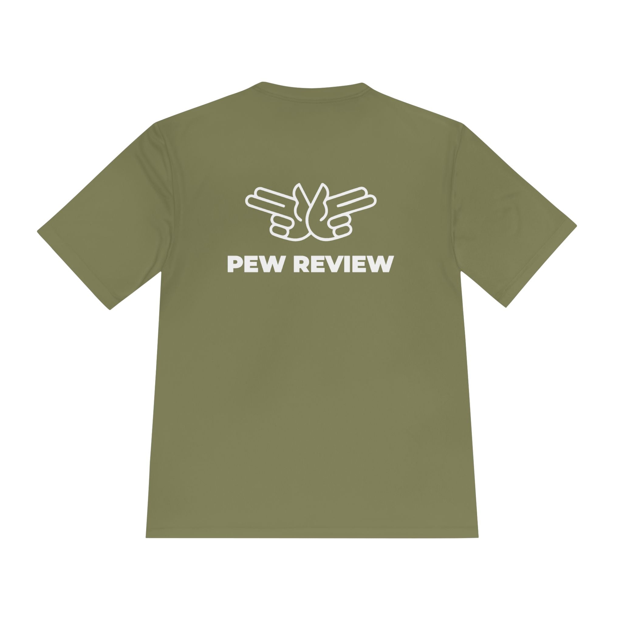 Pew Review Target Shooter Graphic Tee — Skull Gunslinger Design
