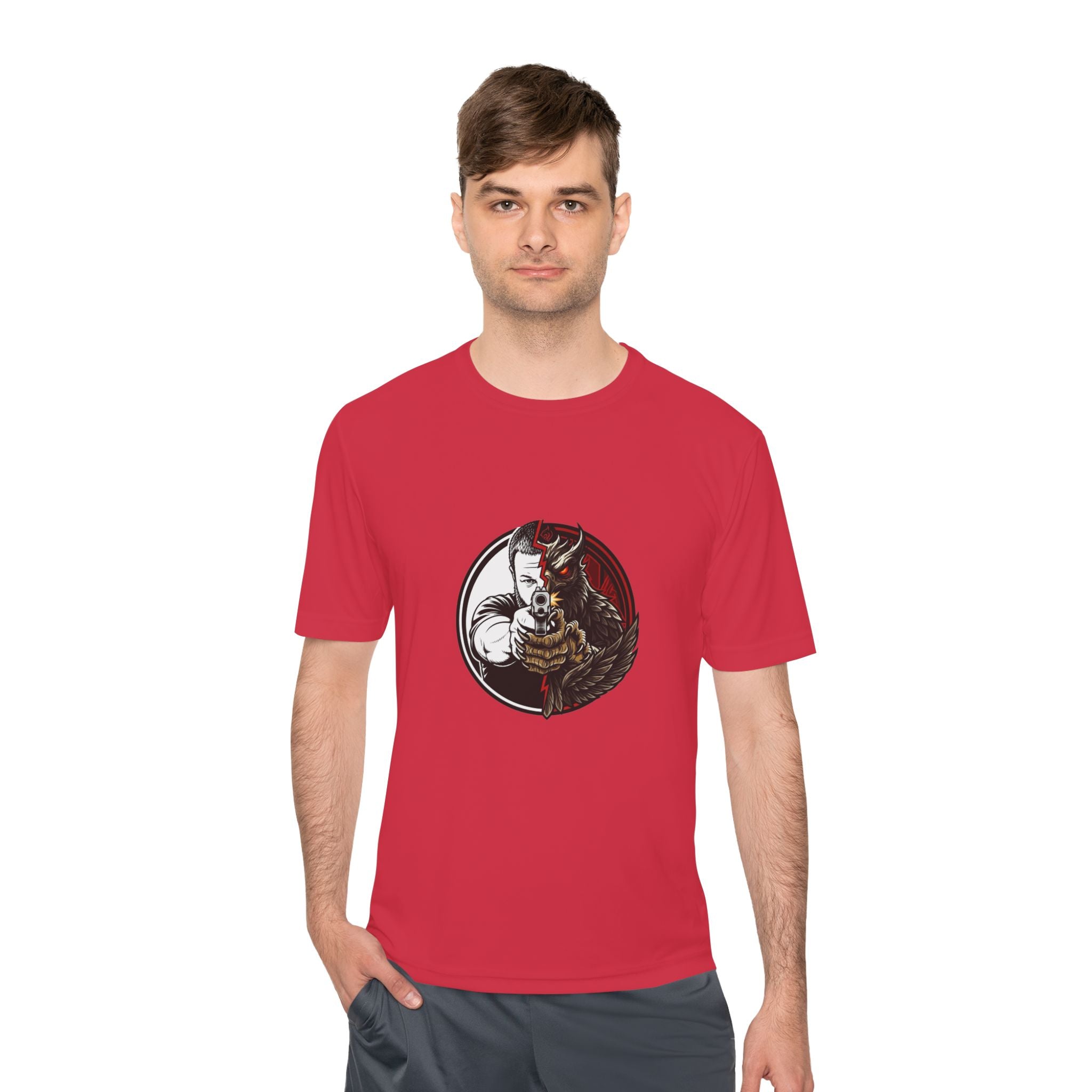 Pew Review Target Shooter Graphic Tee — Skull Gunslinger Design