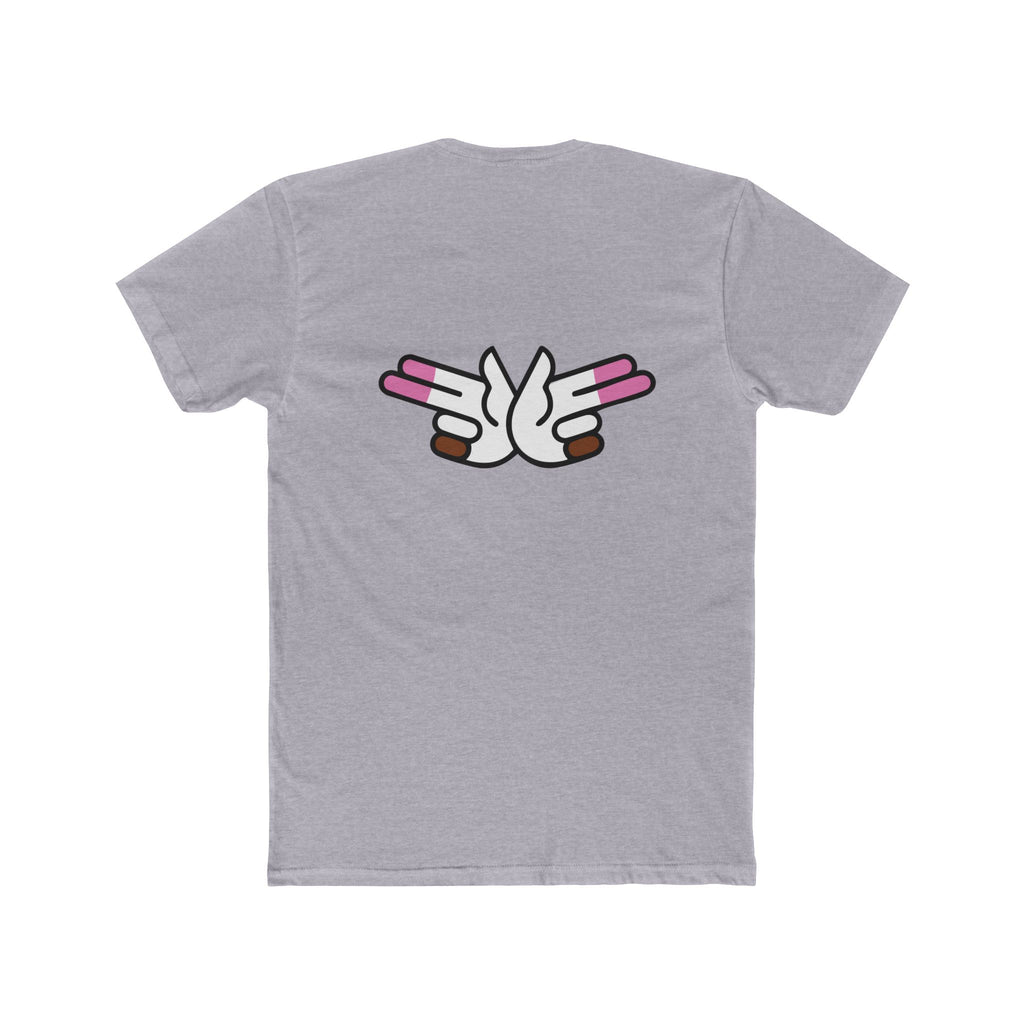 Peace Dove Graphic Tee — Retro Hands Holding Pink Candies