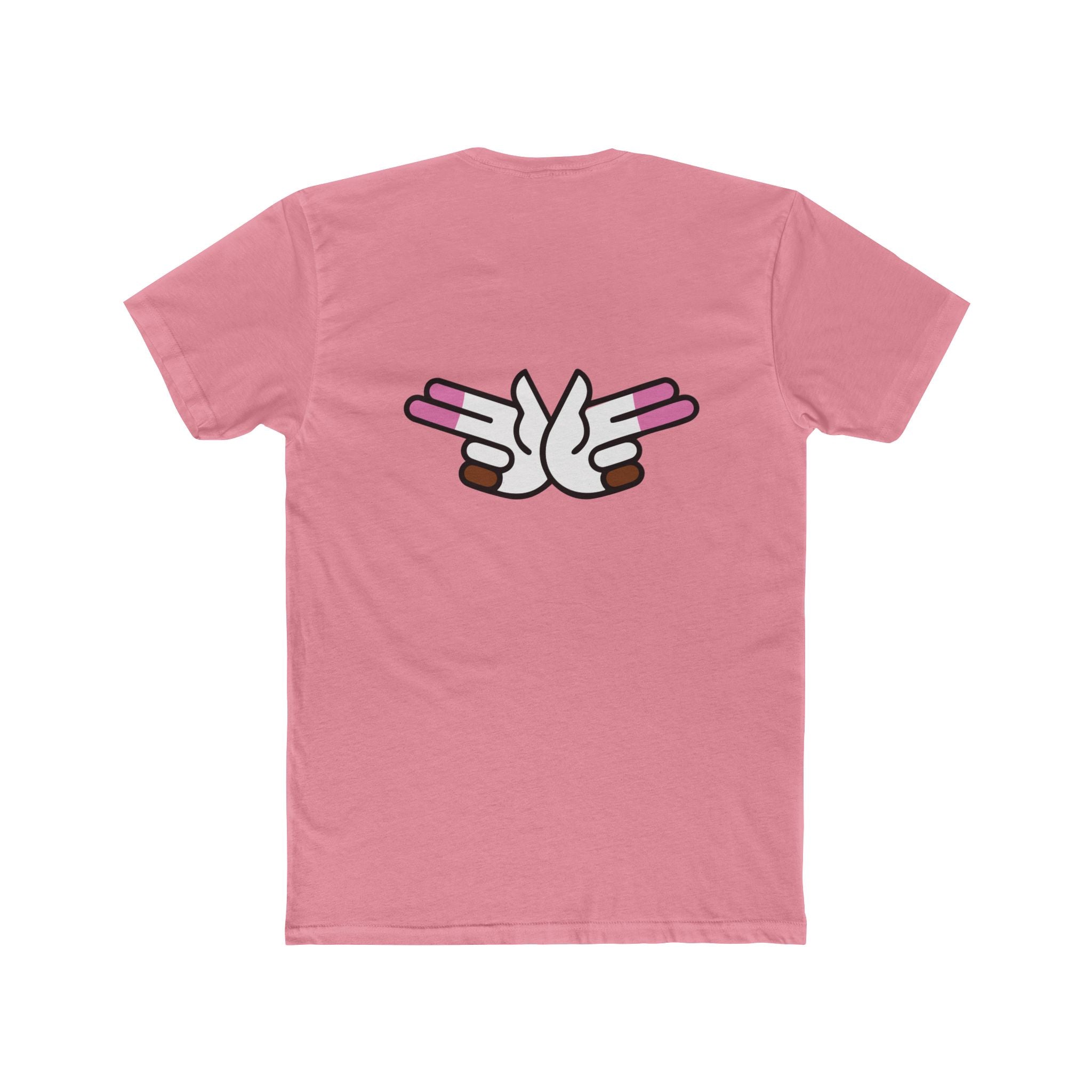 Peace Dove Graphic Tee — Retro Hands Holding Pink Candies