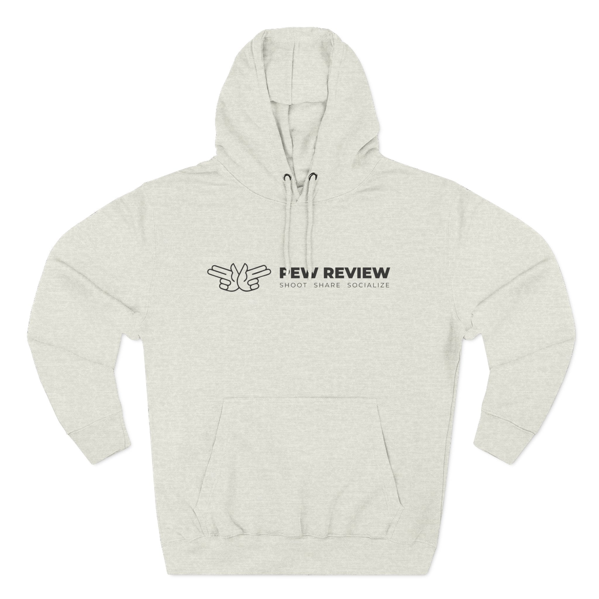 Peace Hand Gesture Hoodie | Minimal Line Art, FEW REVIEW Text