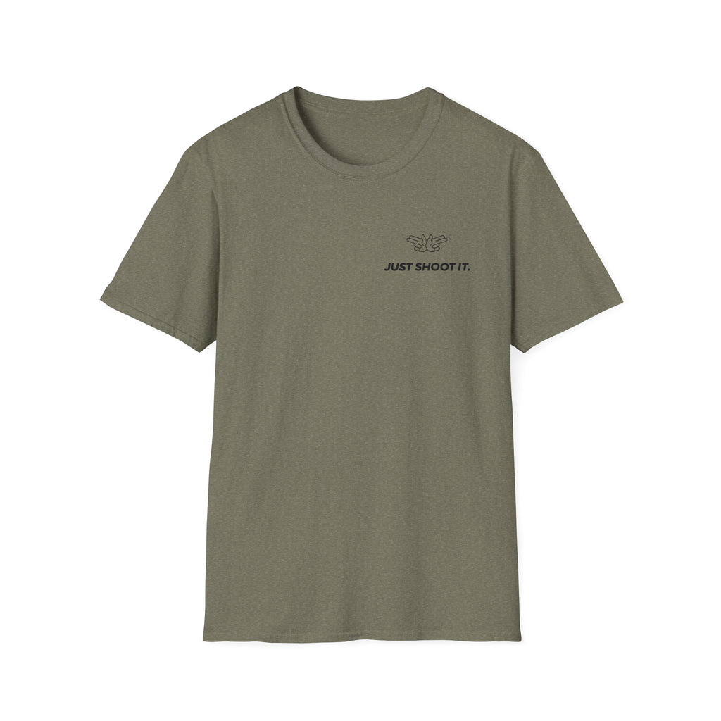 Just Shoot It T-Shirt | Minimal Typography Photography Tee