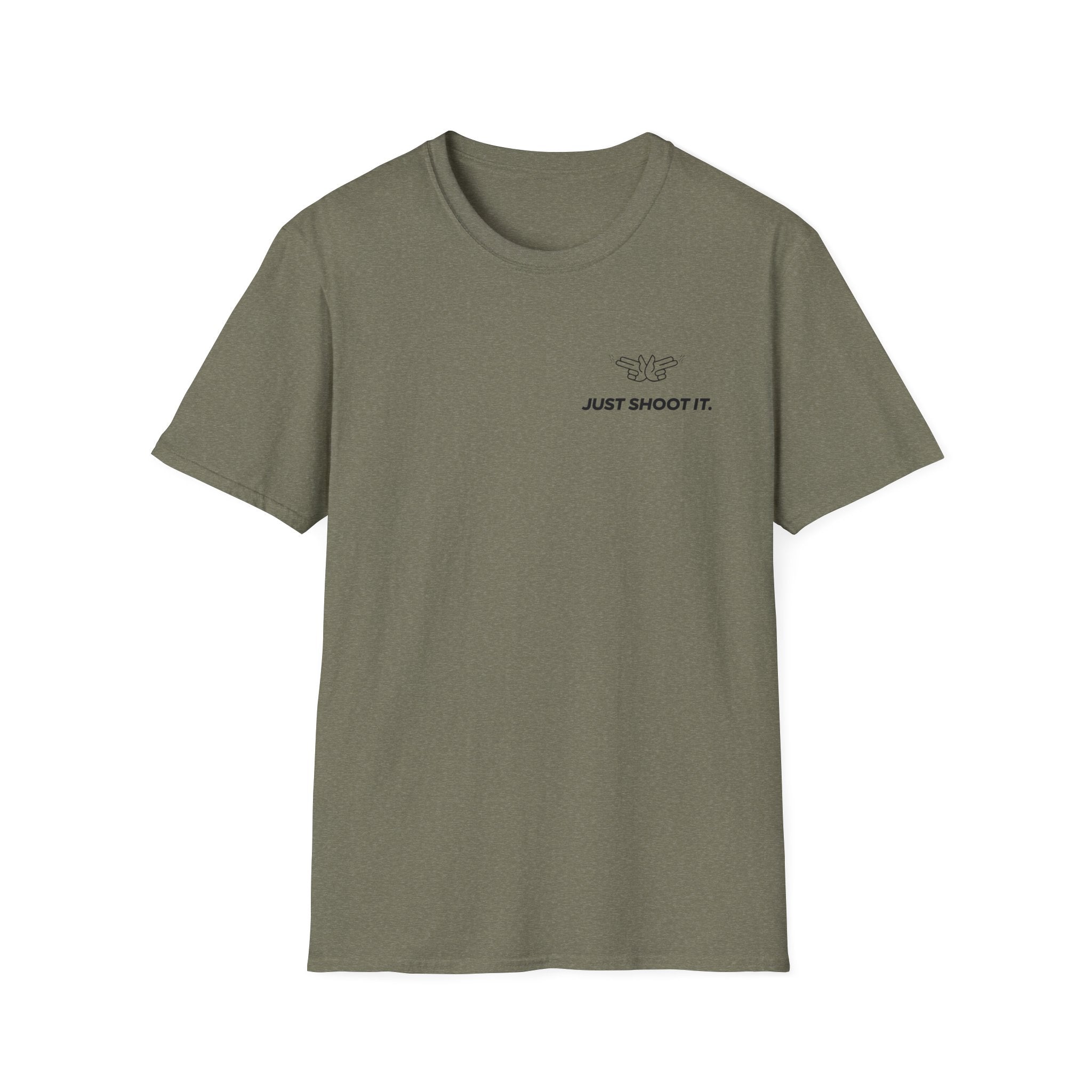 Just Shoot It T-Shirt | Minimal Typography Photography Tee