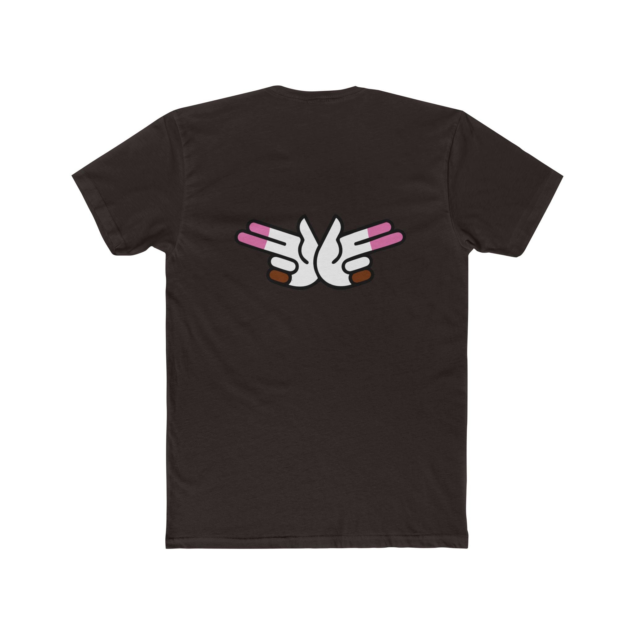 Peace Dove Graphic Tee — Retro Hands Holding Pink Candies