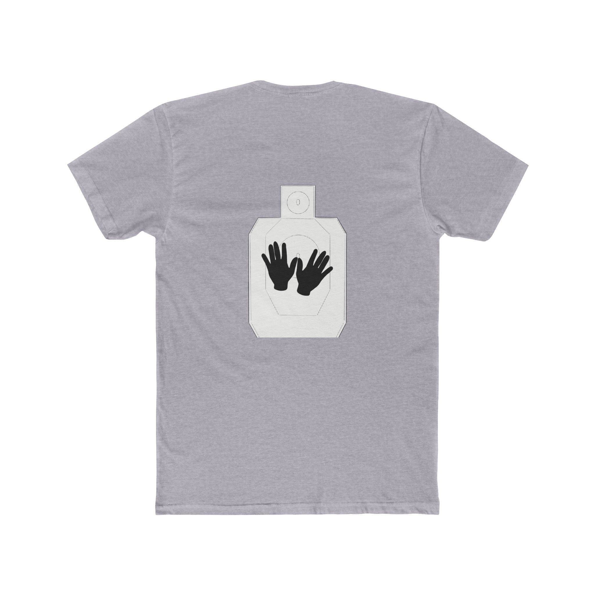 Just Shoot It text tee | Target Silhouette Hands back print T‑Shirt