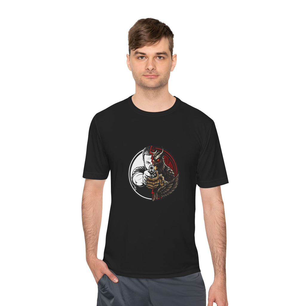 Pew Review Target Shooter Graphic Tee — Skull Gunslinger Design