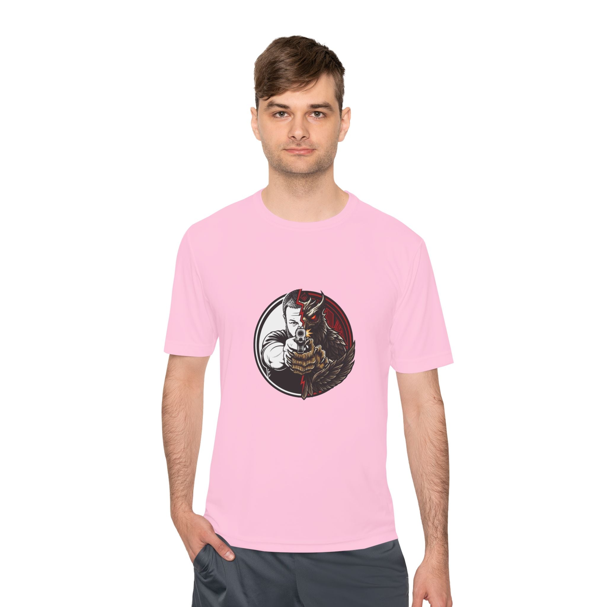 Pew Review Target Shooter Graphic Tee — Skull Gunslinger Design