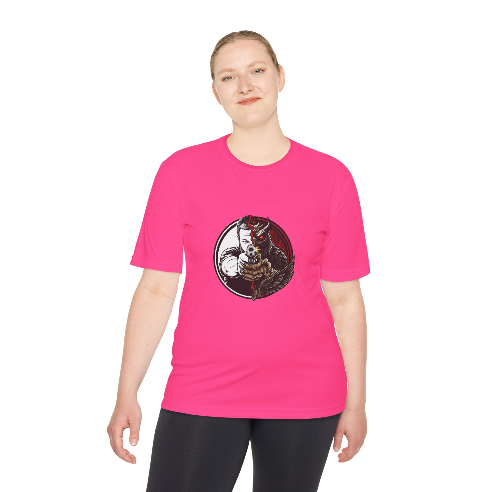 Pew Review Target Shooter Graphic Tee — Skull Gunslinger Design