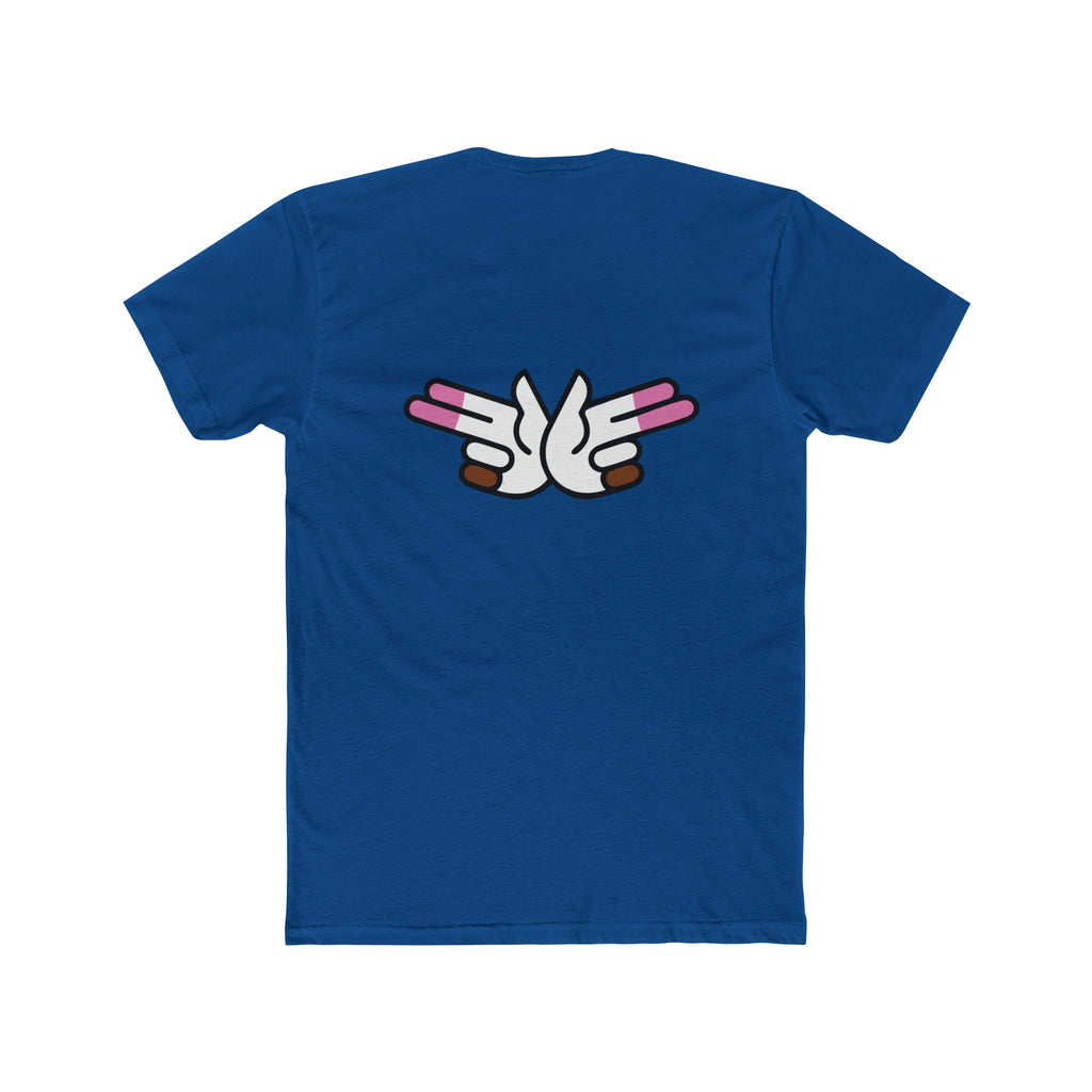 Peace Dove Graphic Tee — Retro Hands Holding Pink Candies