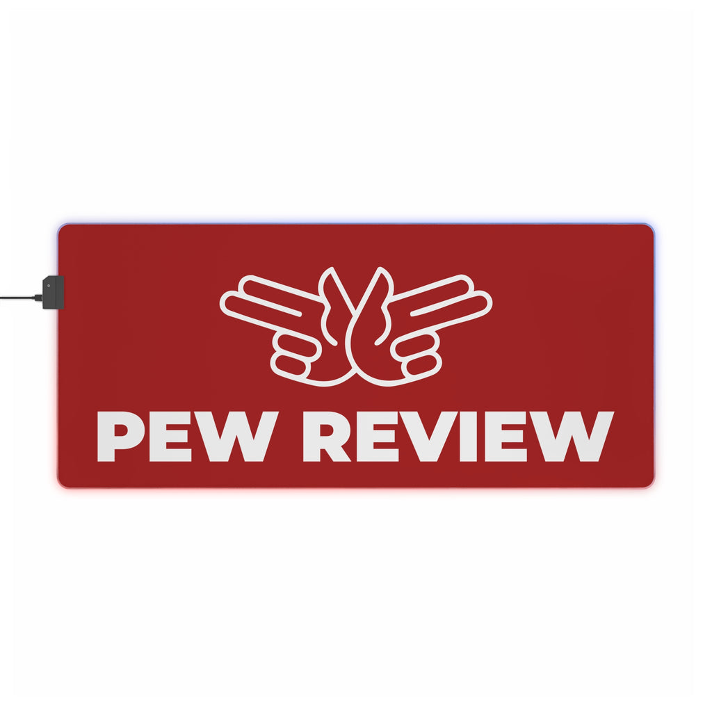 Pew Review LED Gun mat/mouse pad