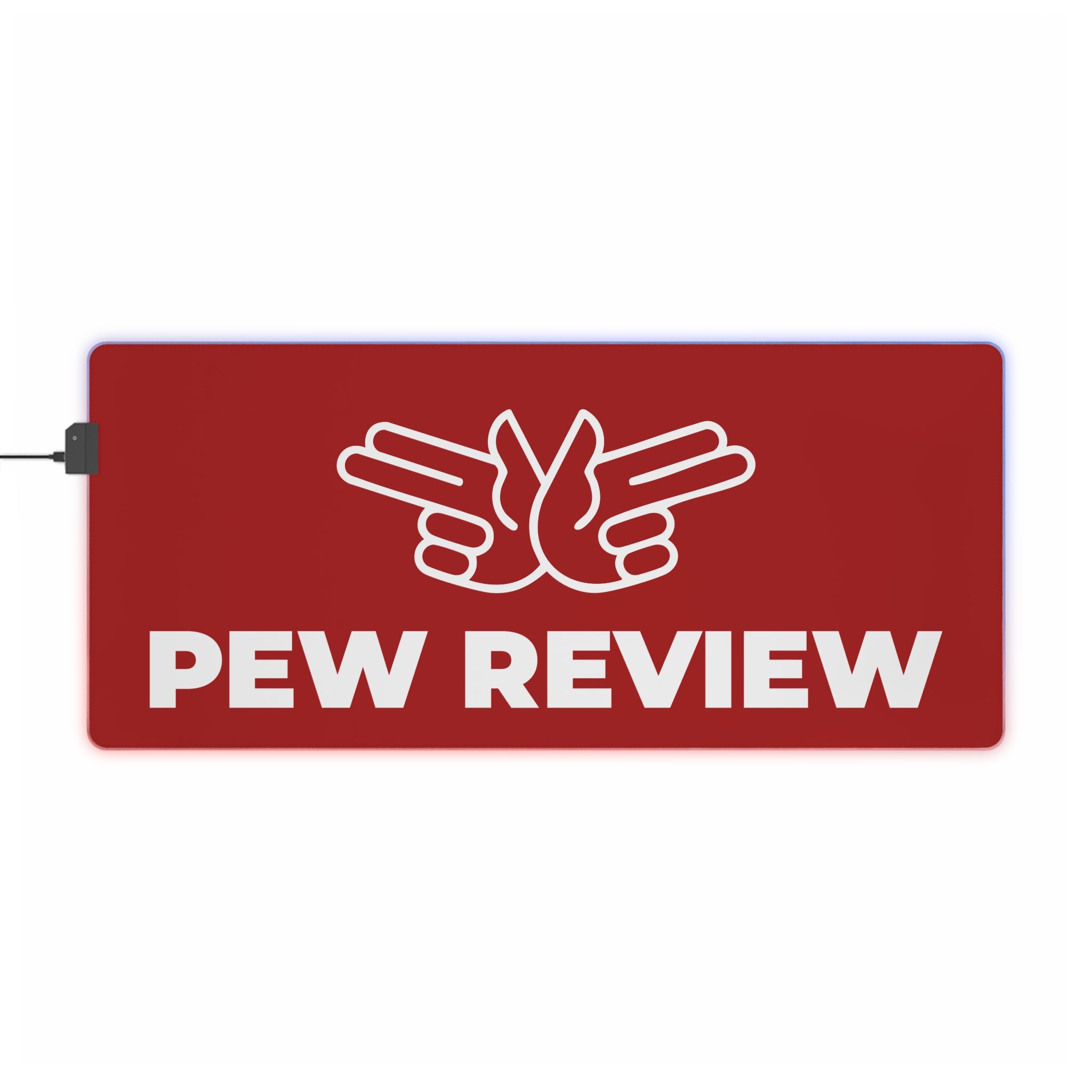 Pew Review LED Gun mat/mouse pad