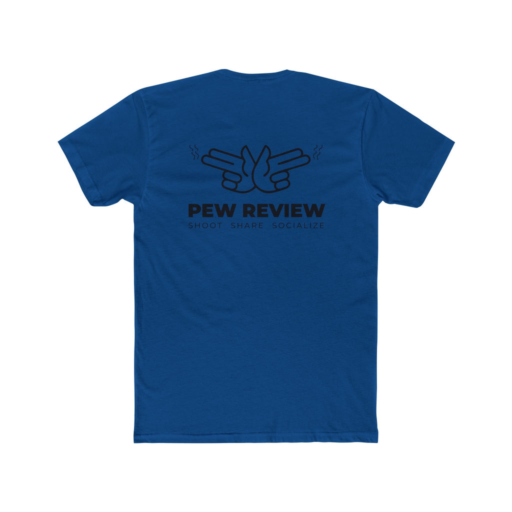 Lowkey Prepared Collab Tee — "Pew Review" Graphic Cotton Crew Shirt