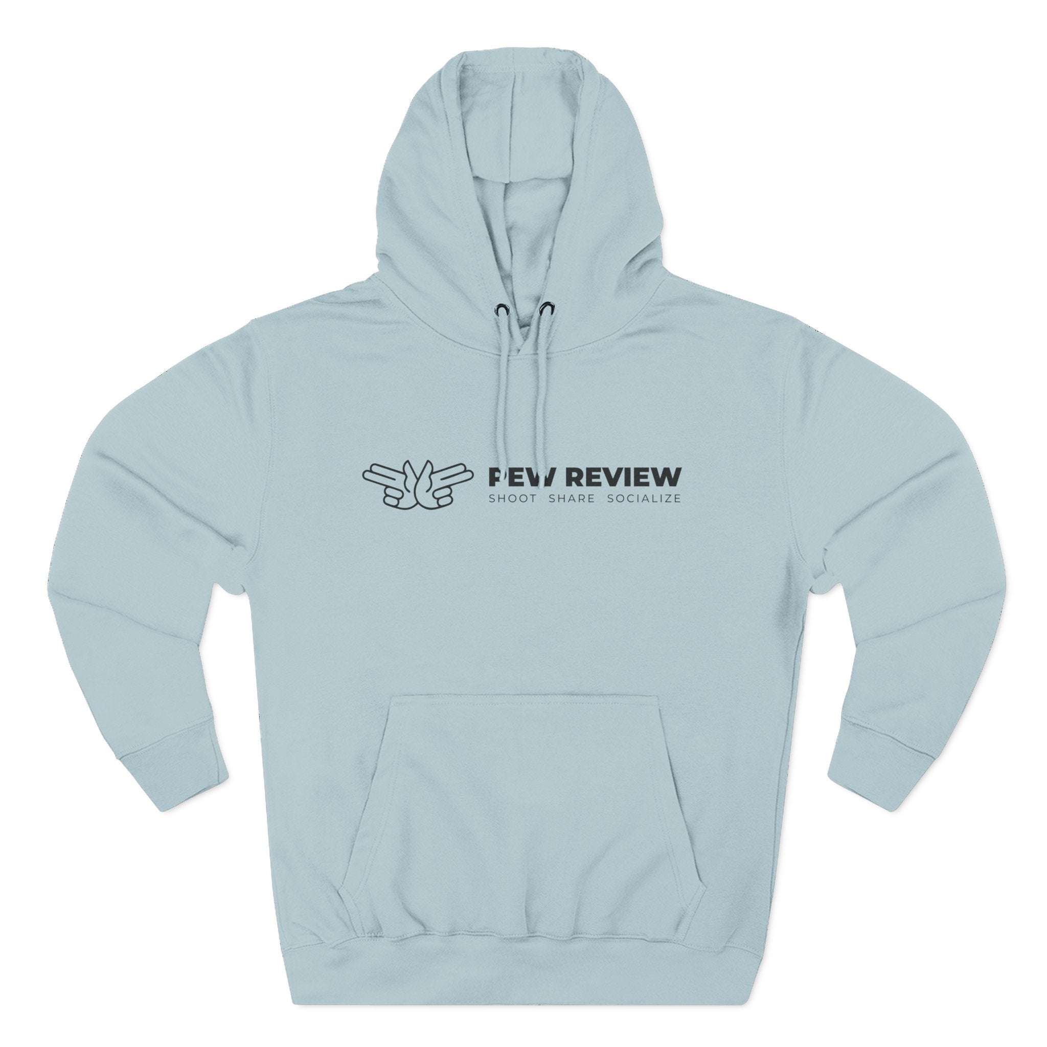 Peace Hand Gesture Hoodie | Minimal Line Art, FEW REVIEW Text