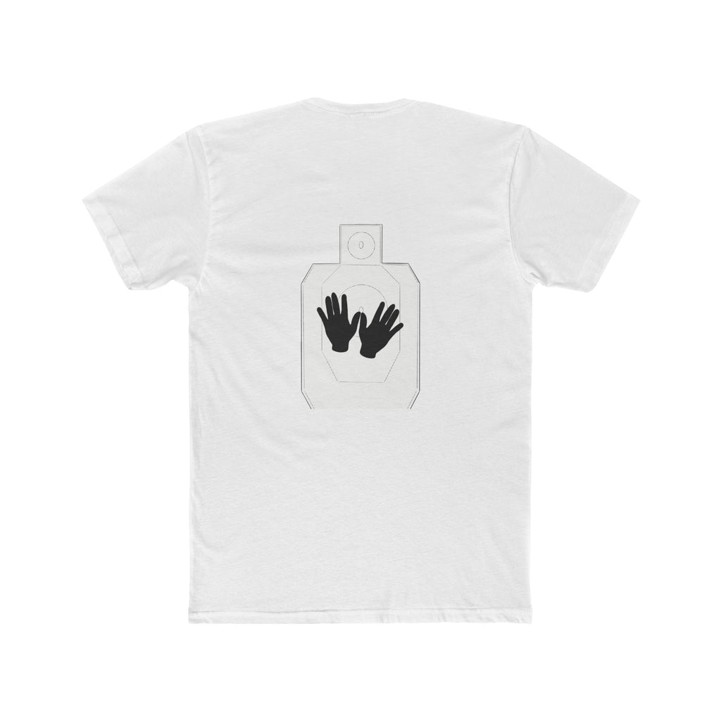 Just Shoot It text tee | Target Silhouette Hands back print T‑Shirt