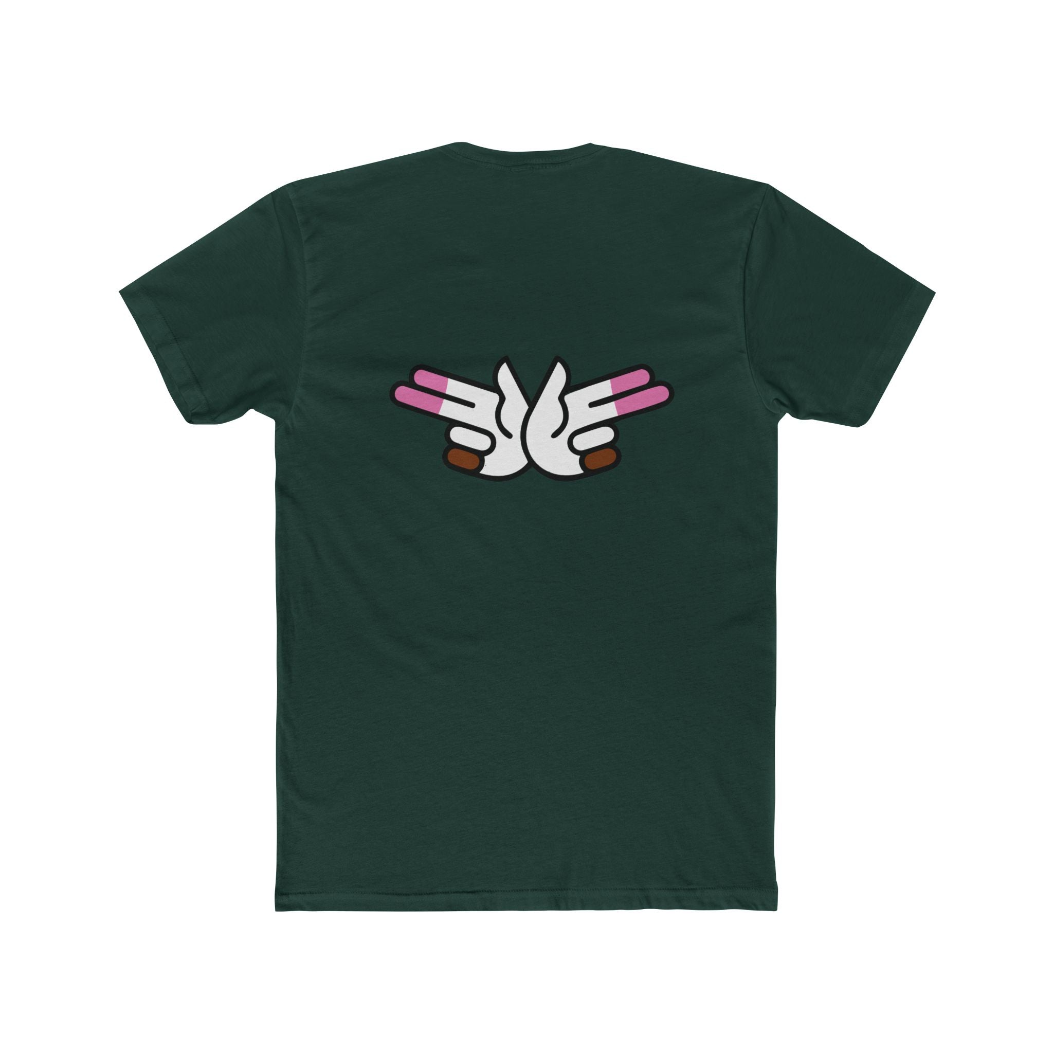 Peace Dove Graphic Tee — Retro Hands Holding Pink Candies