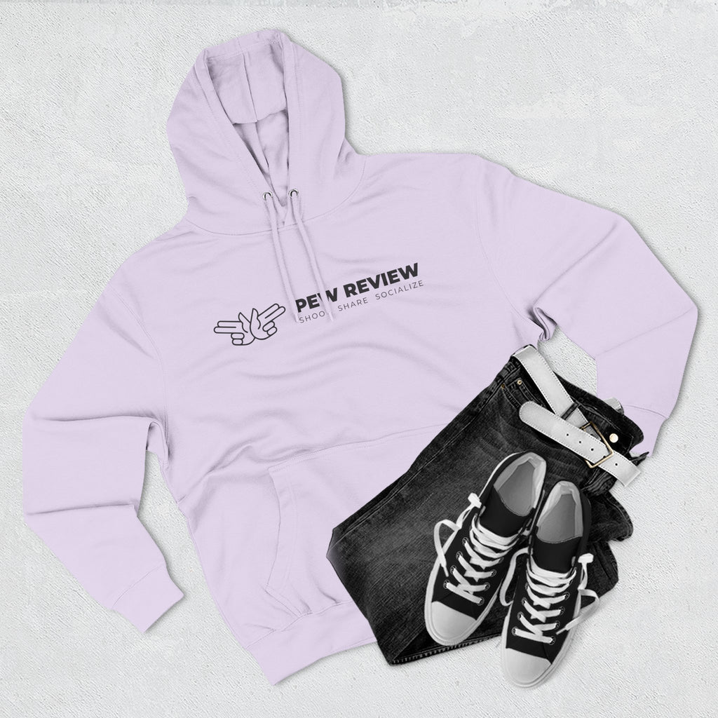 Peace Hand Gesture Hoodie | Minimal Line Art, FEW REVIEW Text