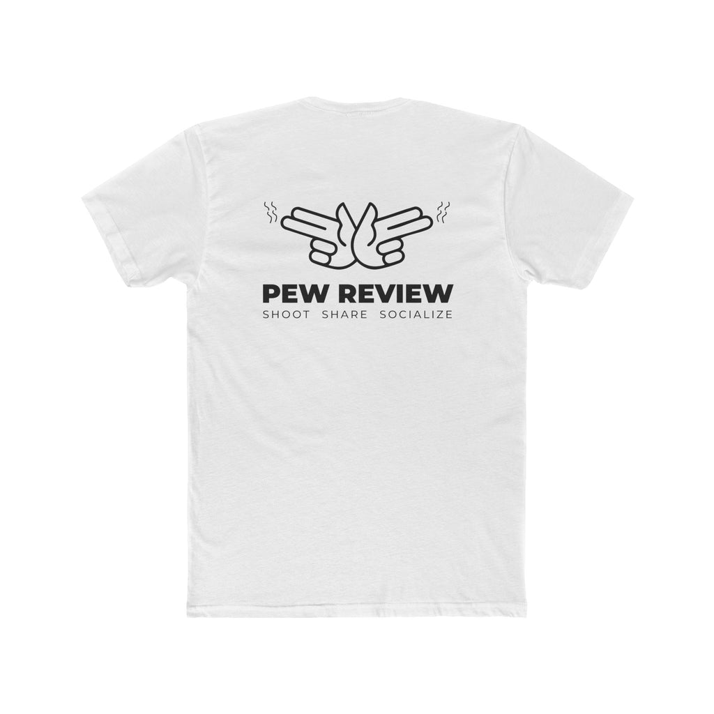 Lowkey Prepared Collab Tee — "Pew Review" Graphic Cotton Crew Shirt