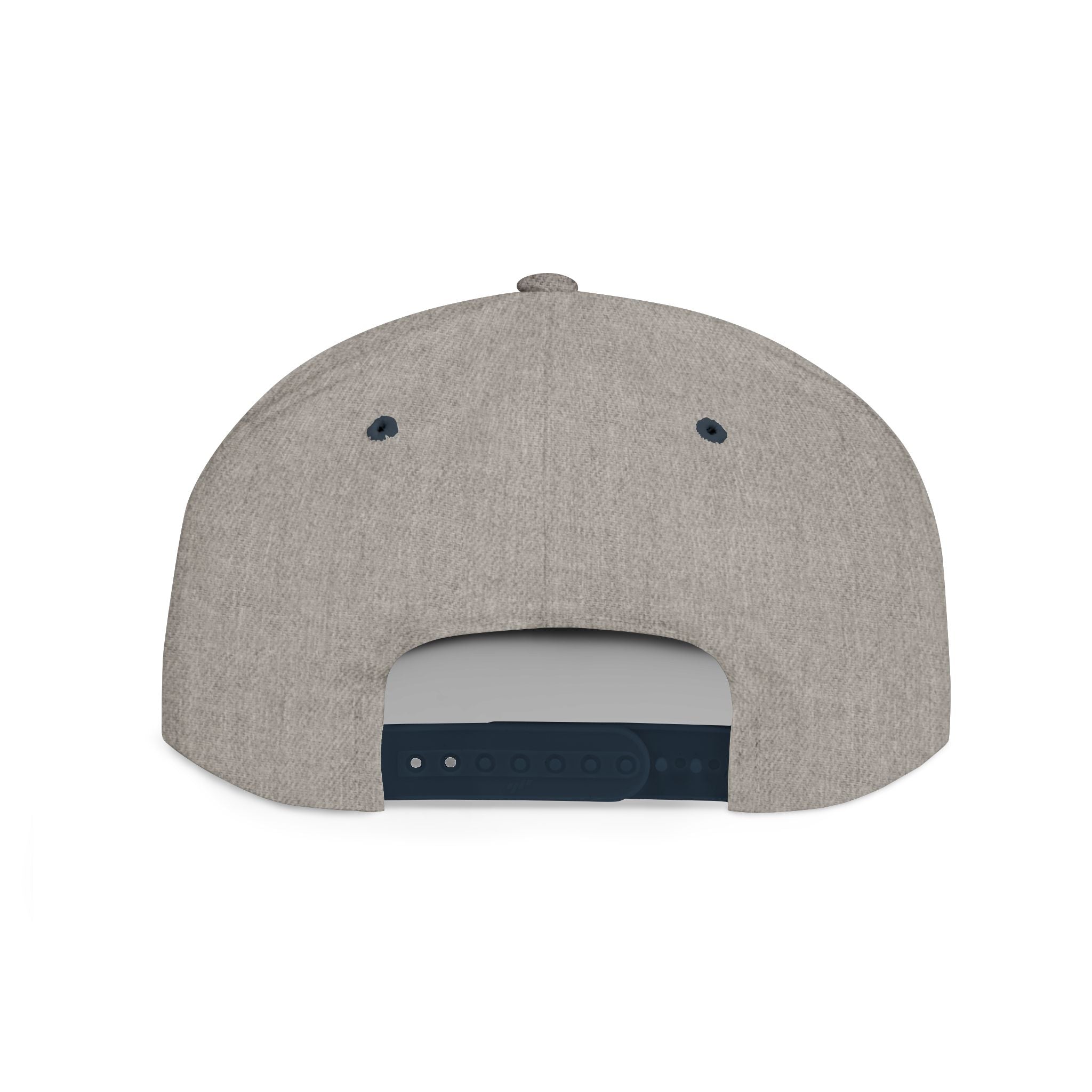 Pew Review logo Flat Bill Snapback | Minimal embroidered trucker cap