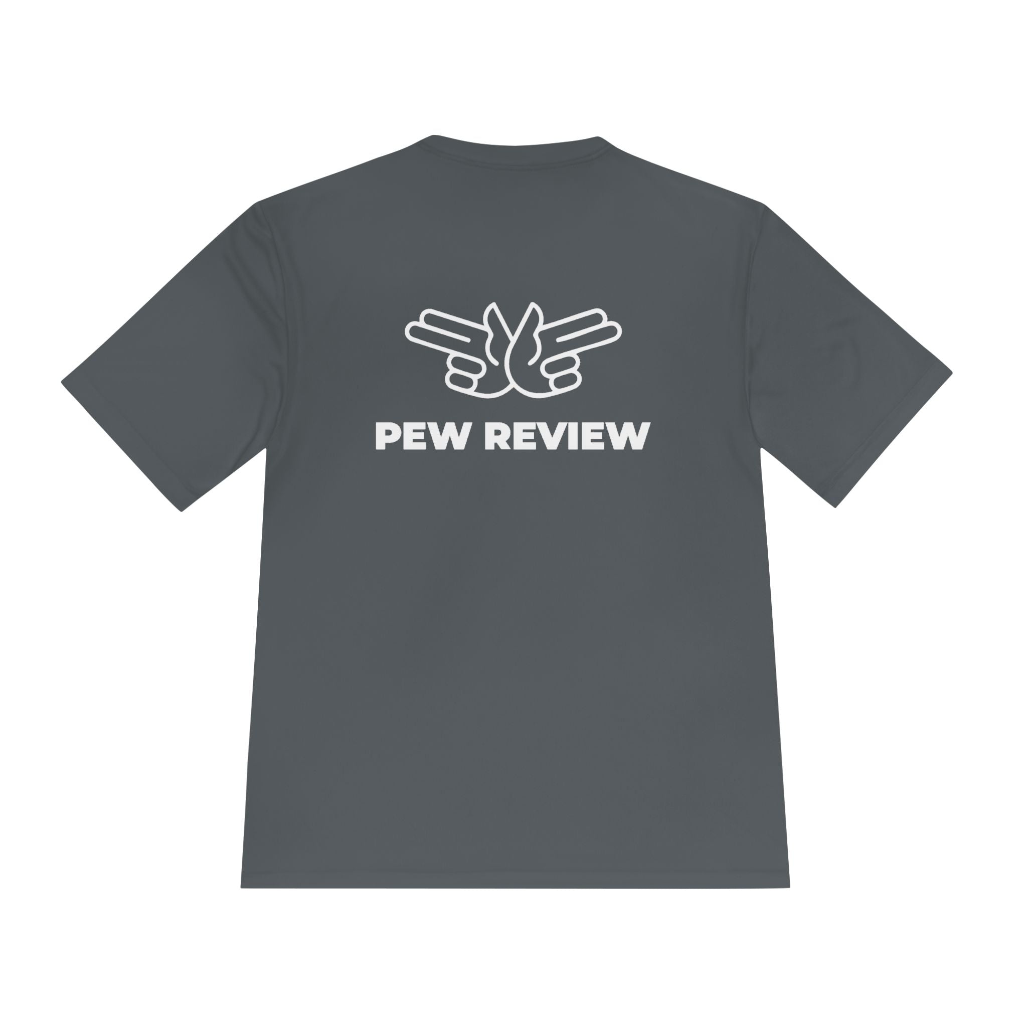 Pew Review Target Shooter Graphic Tee — Skull Gunslinger Design