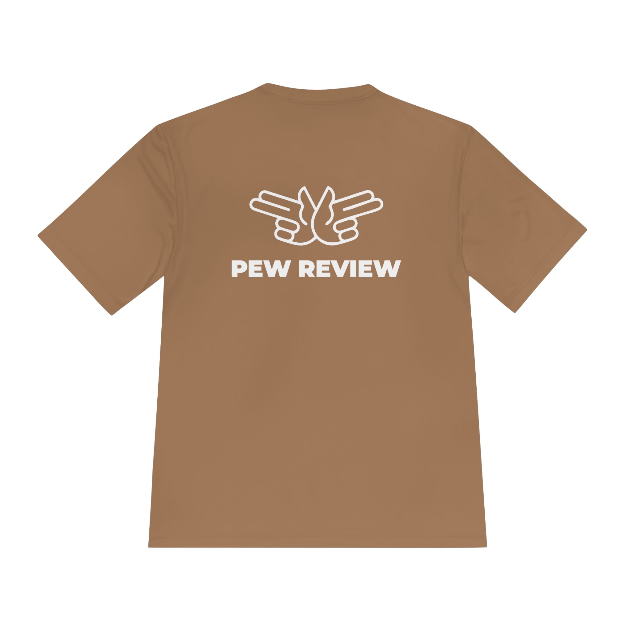 Pew Review Target Shooter Graphic Tee — Skull Gunslinger Design