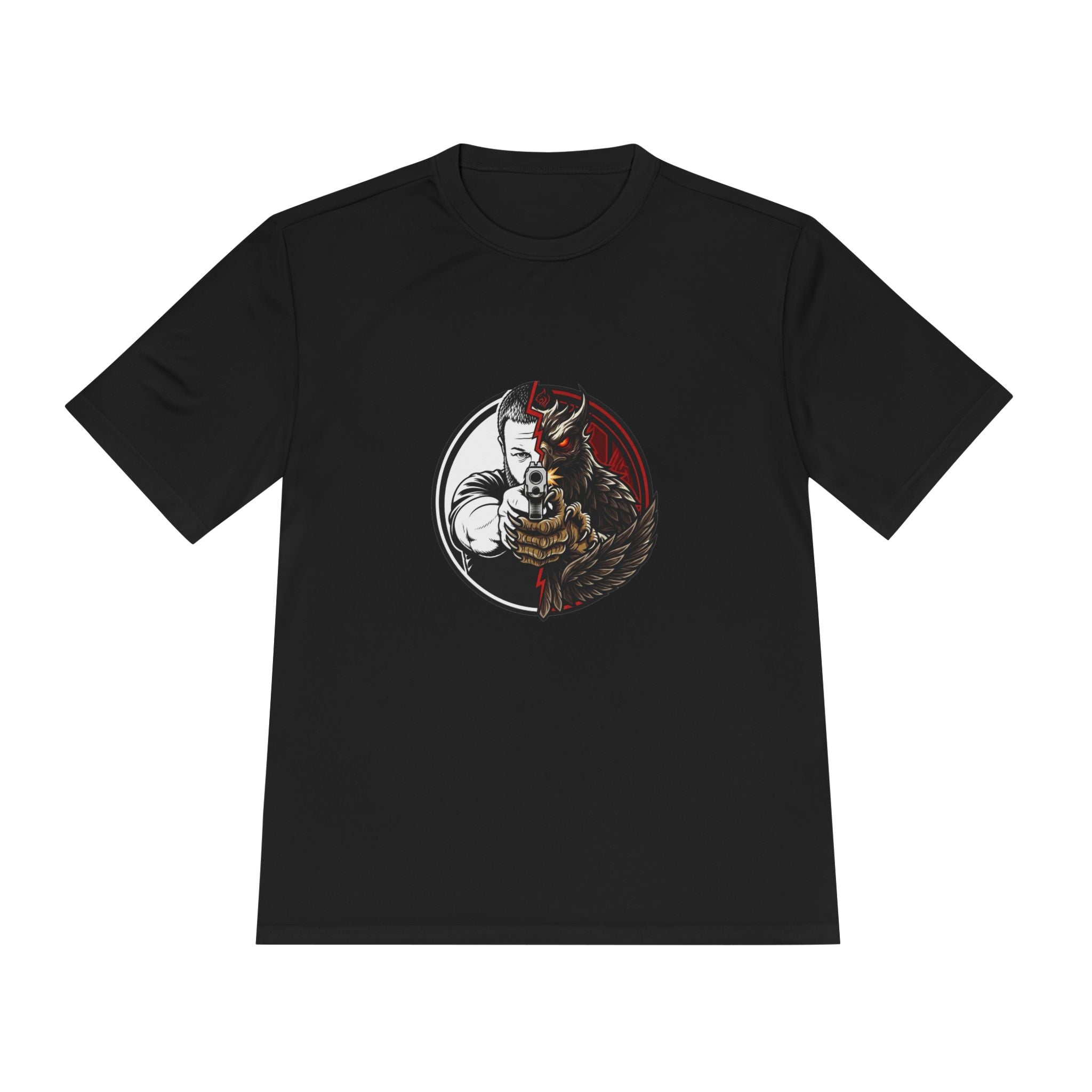 Pew Review Target Shooter Graphic Tee — Skull Gunslinger Design