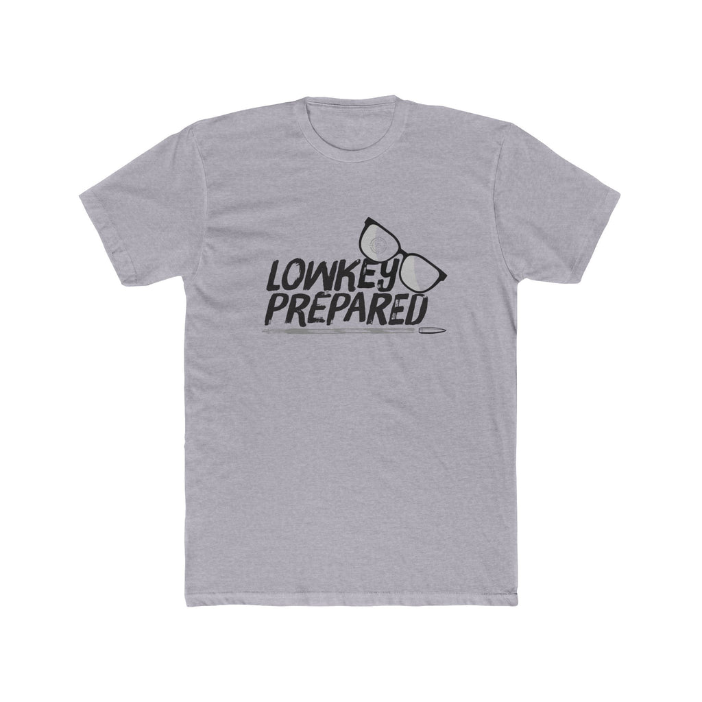 Lowkey Prepared Collab Tee — "Pew Review" Graphic Cotton Crew Shirt