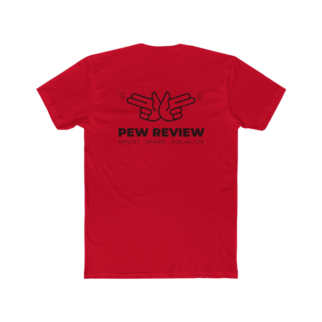 Lowkey Prepared Collab Tee — "Pew Review" Graphic Cotton Crew Shirt