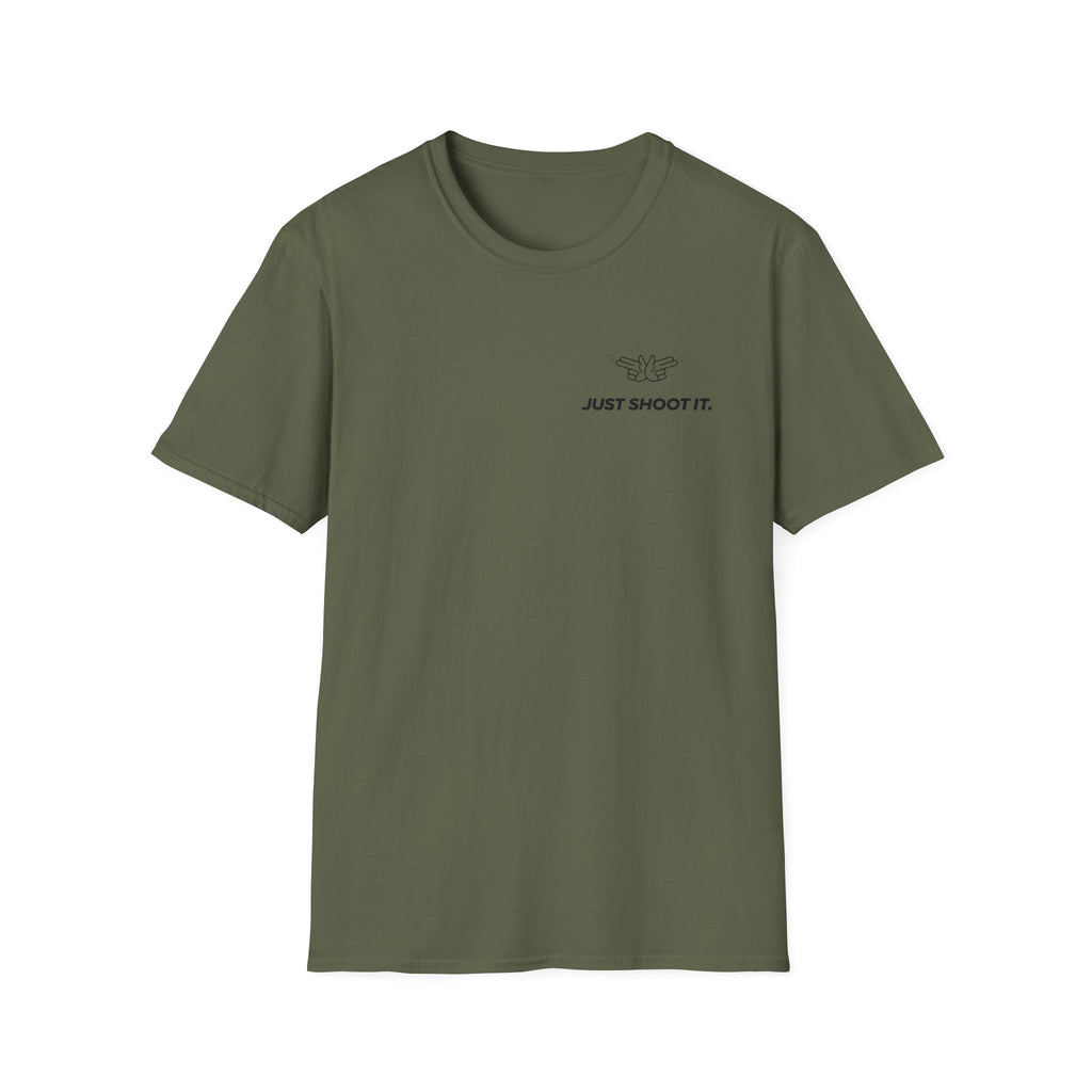 Just Shoot It T-Shirt | Minimal Typography Photography Tee